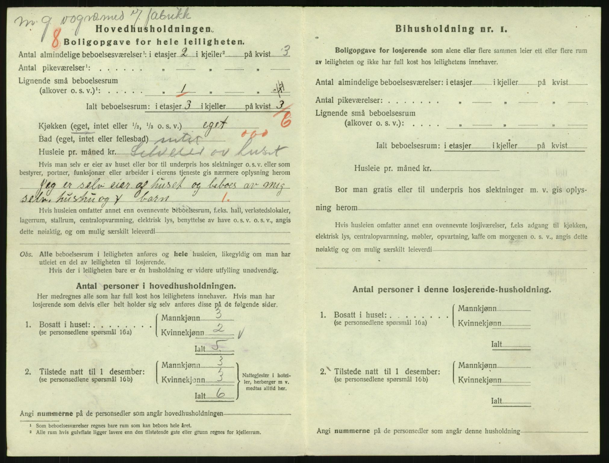 SAK, 1920 census for Arendal, 1920, p. 6495