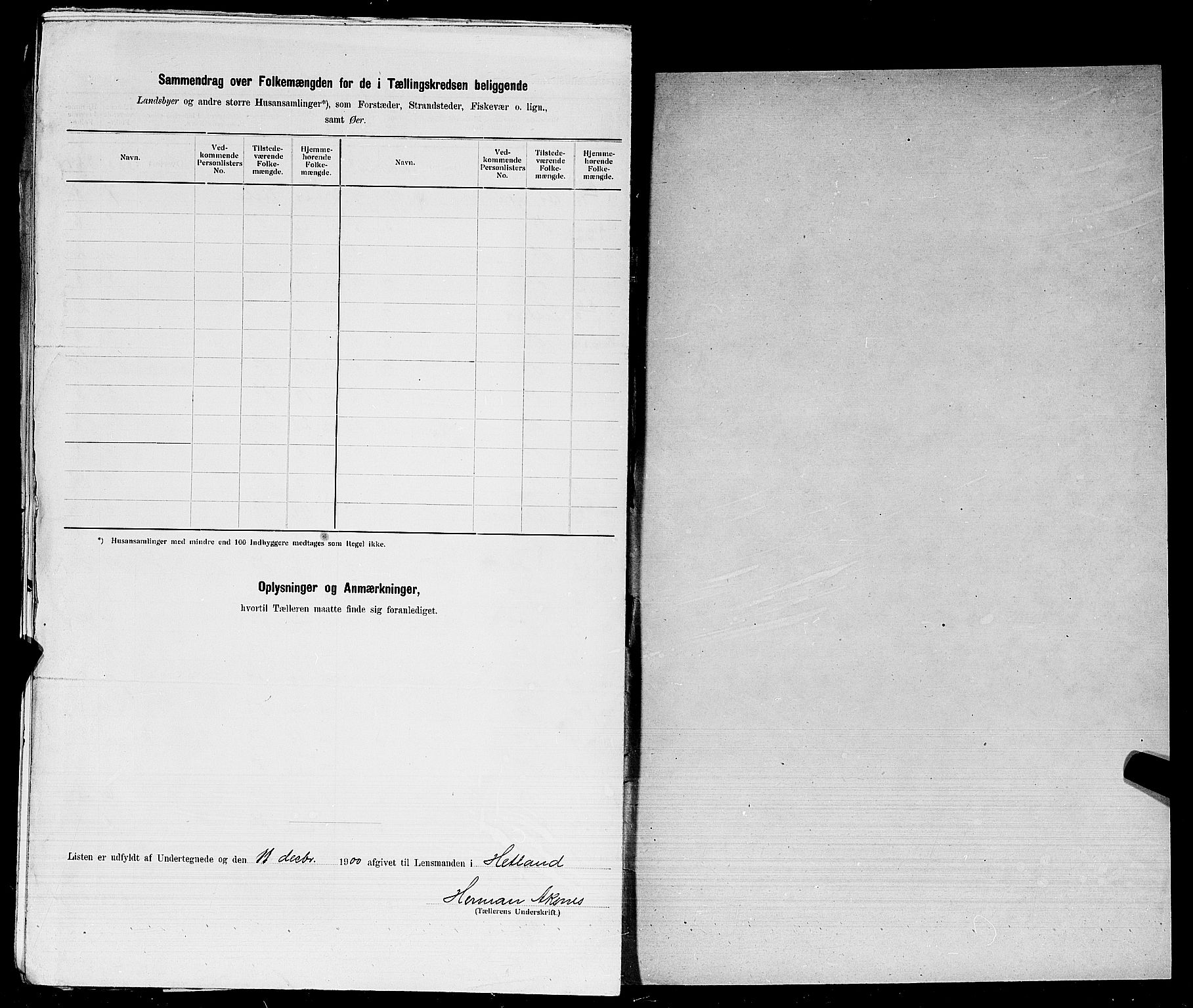 SAST, 1900 census for Hetland, 1900, p. 53