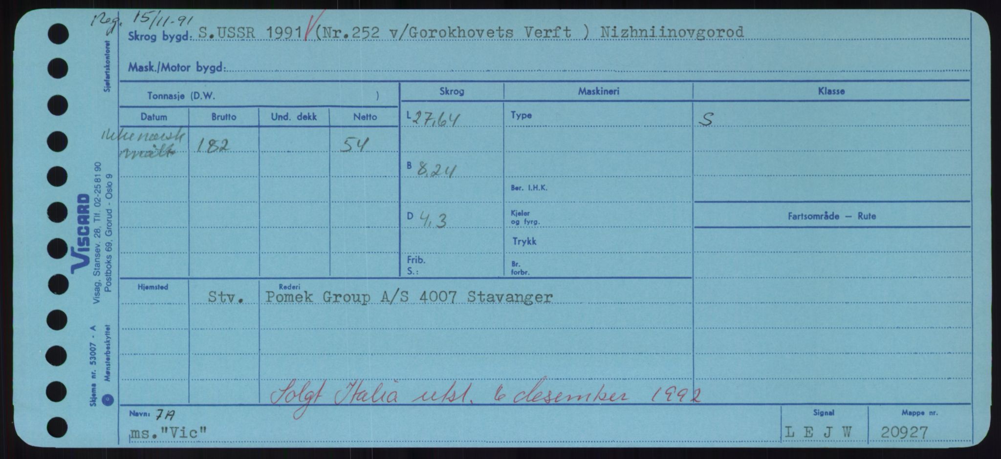 Sjøfartsdirektoratet med forløpere, Skipsmålingen, RA/S-1627/H/Hd/L0041: Fartøy, Vi-Ås, p. 29