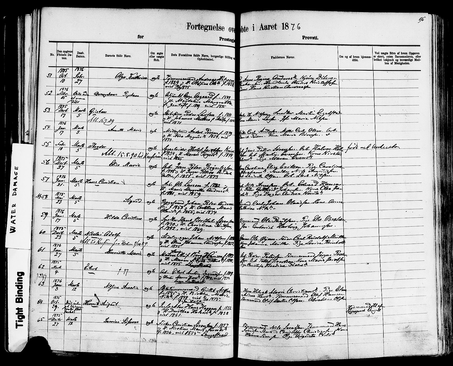 Larvik kirkebøker, SAKO/A-352/F/Fa/L0006: Parish register (official) no. I 6, 1871-1883, p. 96