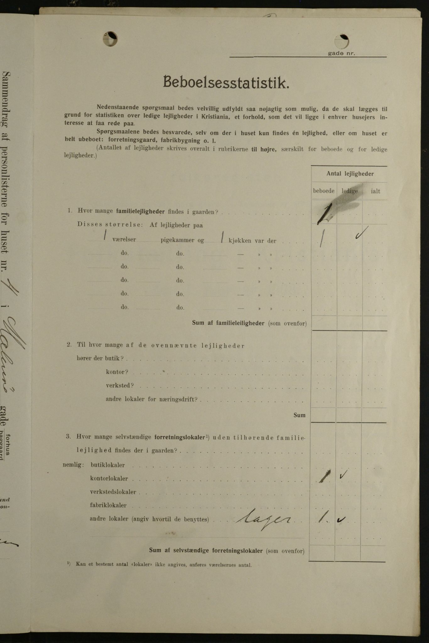 OBA, Municipal Census 1908 for Kristiania, 1908, p. 53758