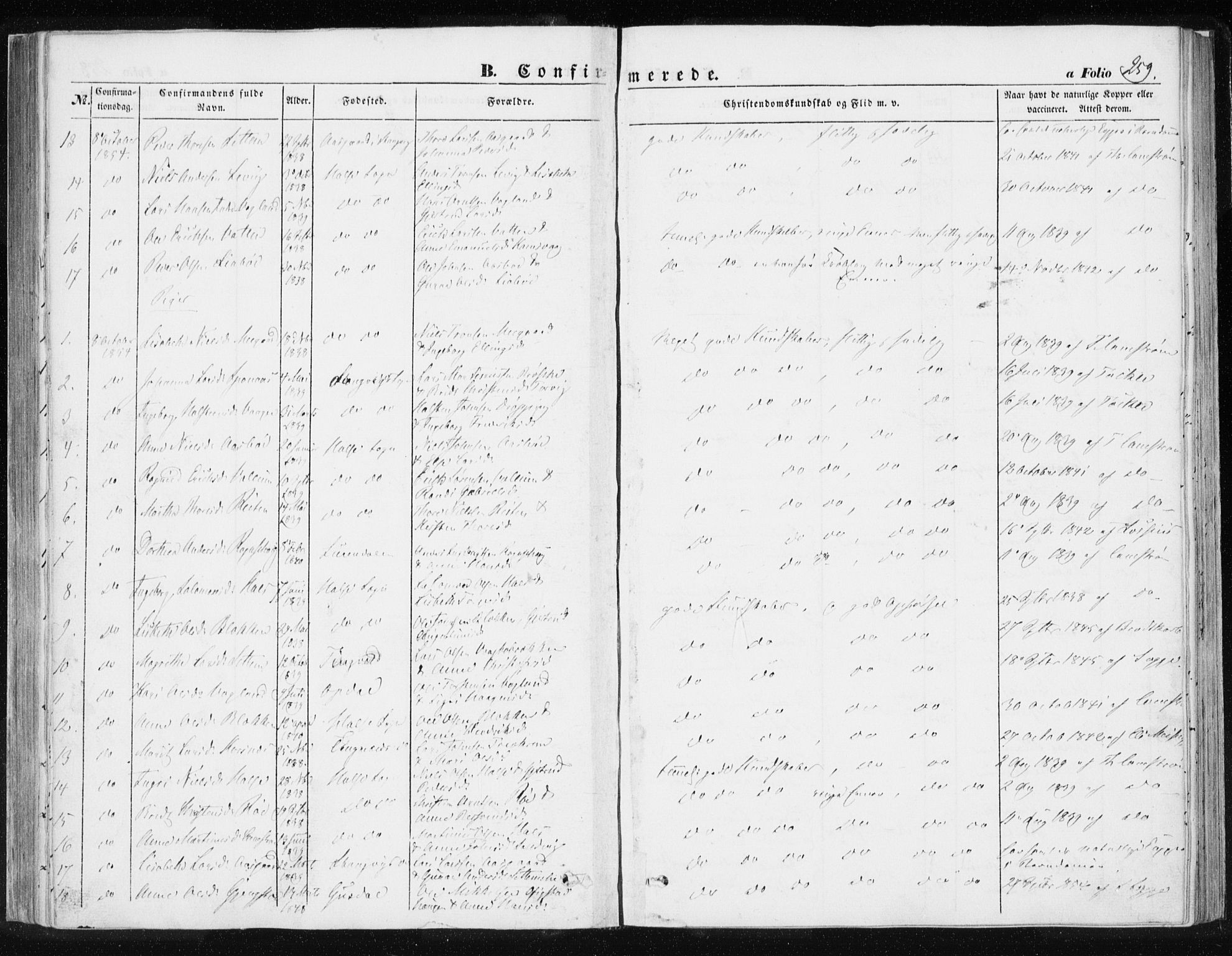 Ministerialprotokoller, klokkerbøker og fødselsregistre - Møre og Romsdal, SAT/A-1454/576/L0883: Parish register (official) no. 576A01, 1849-1865, p. 259