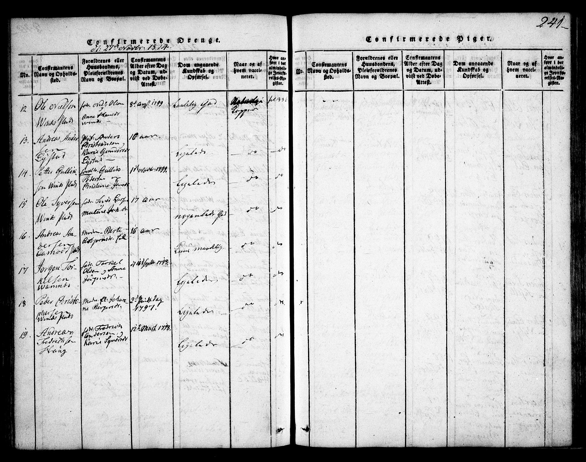 Skiptvet prestekontor Kirkebøker, SAO/A-20009/F/Fa/L0005: Parish register (official) no. 5, 1814-1838, p. 241