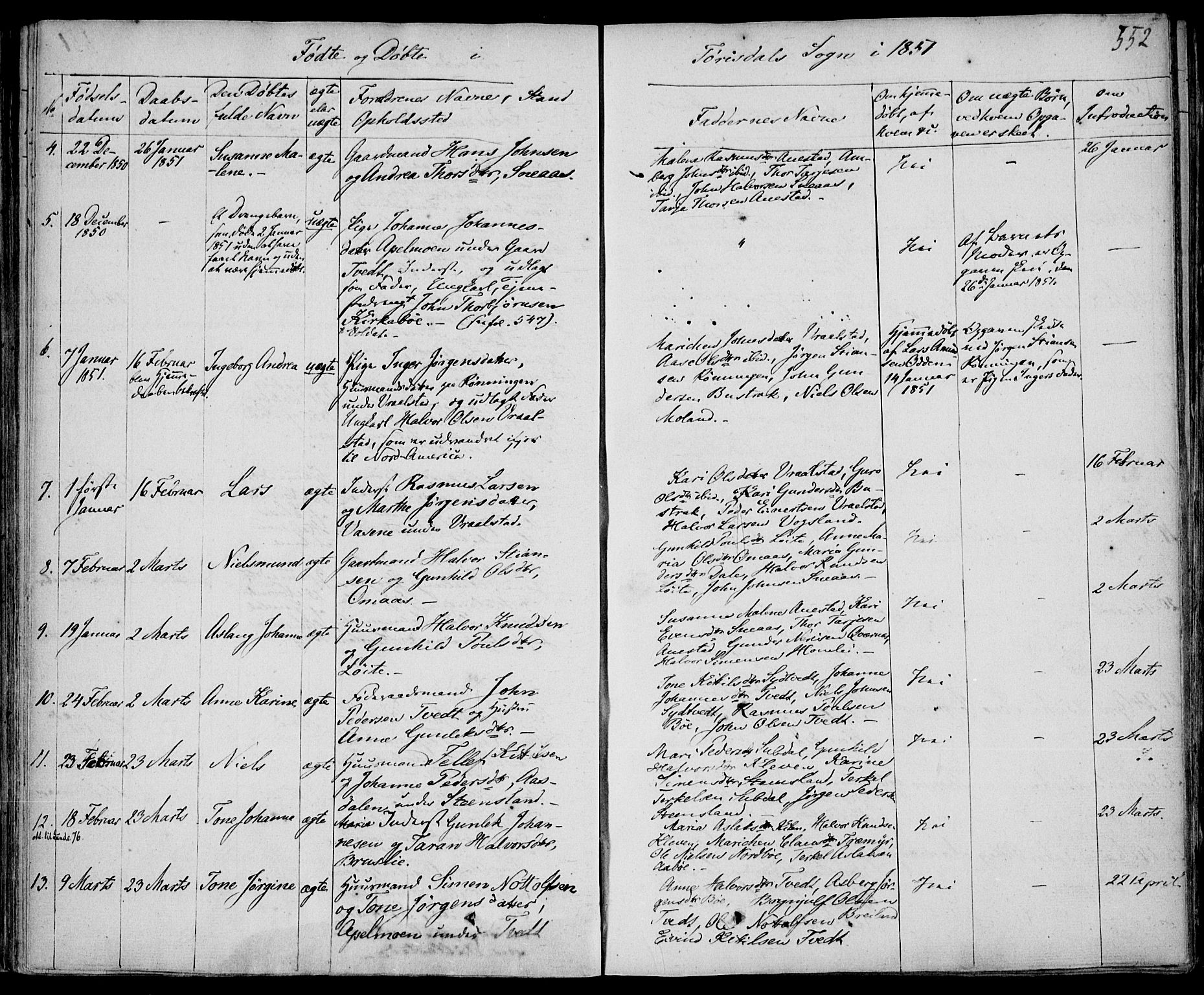 Drangedal kirkebøker, SAKO/A-258/F/Fa/L0007b: Parish register (official) no. 7b, 1837-1856, p. 552