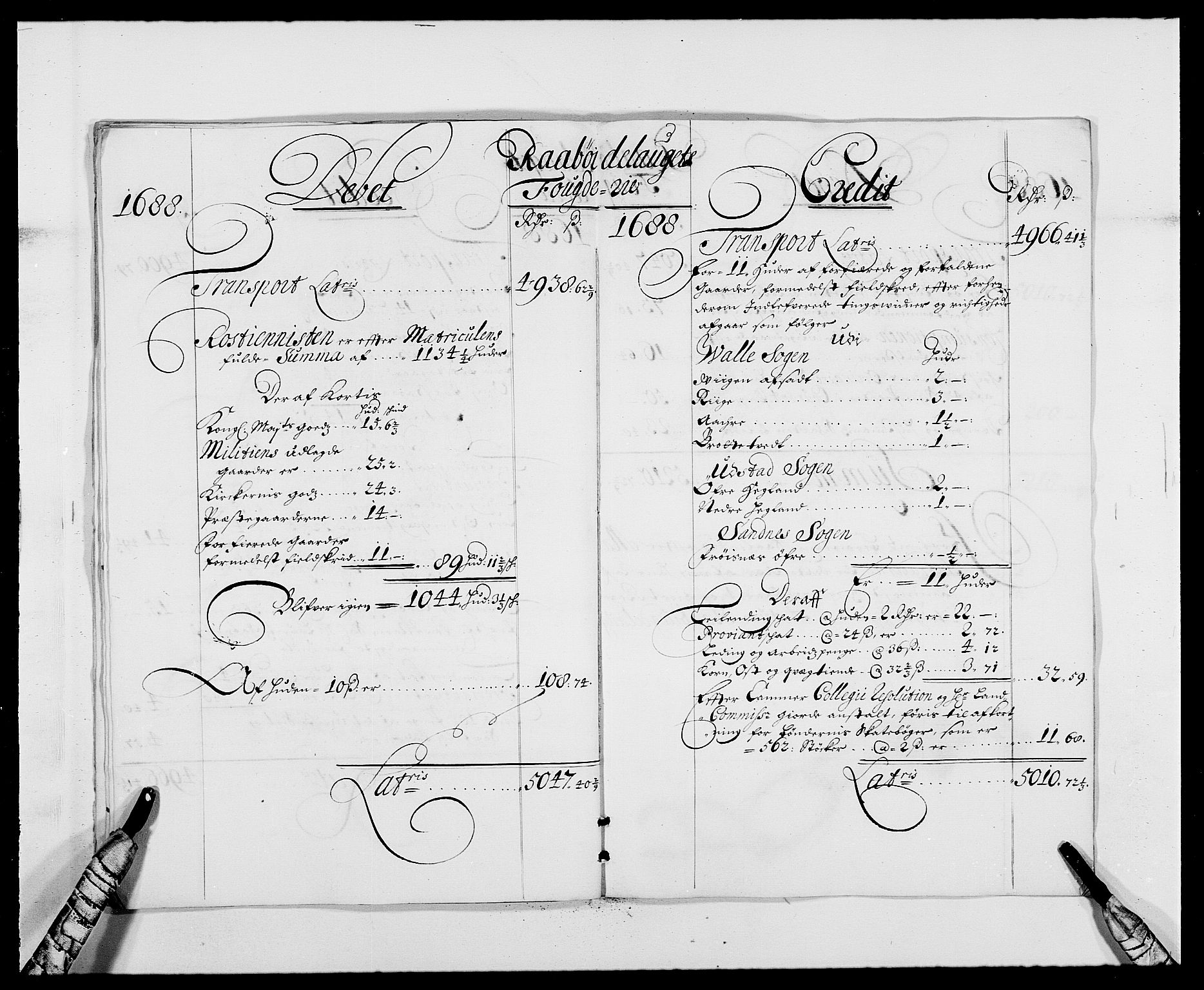 Rentekammeret inntil 1814, Reviderte regnskaper, Fogderegnskap, AV/RA-EA-4092/R40/L2441: Fogderegnskap Råbyggelag, 1688, p. 10