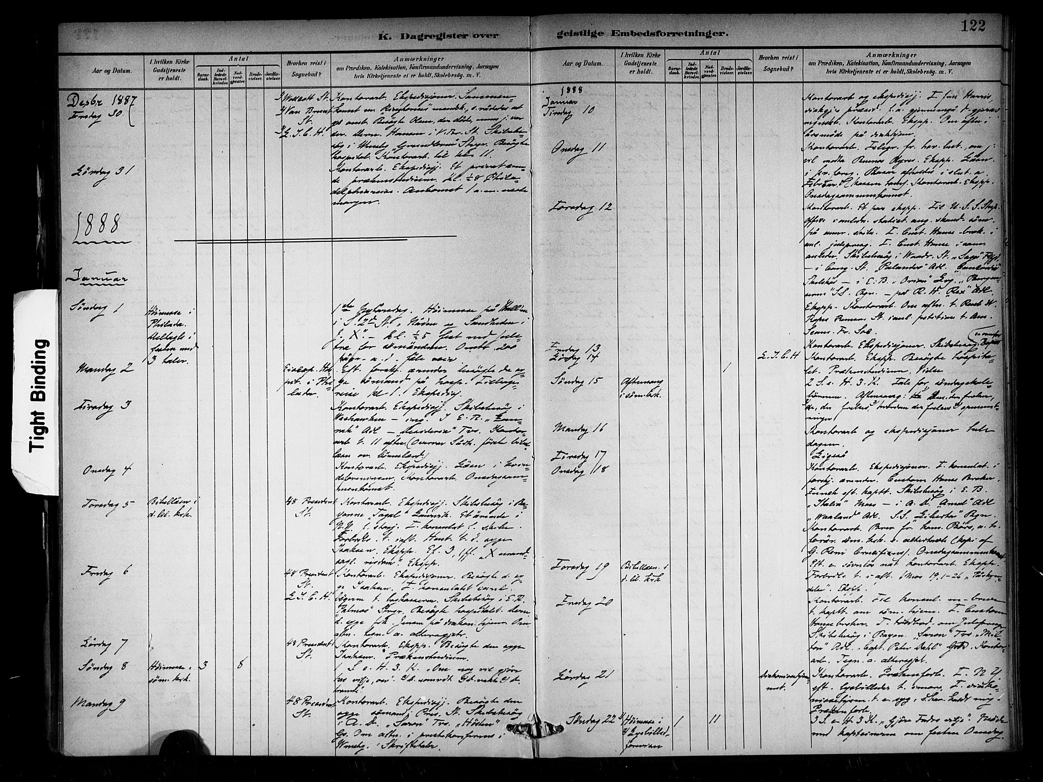 Den norske sjømannsmisjon i utlandet/New York, SAB/SAB/PA-0110/H/Ha/L0002: Parish register (official) no. A 2, 1886-1888, p. 122