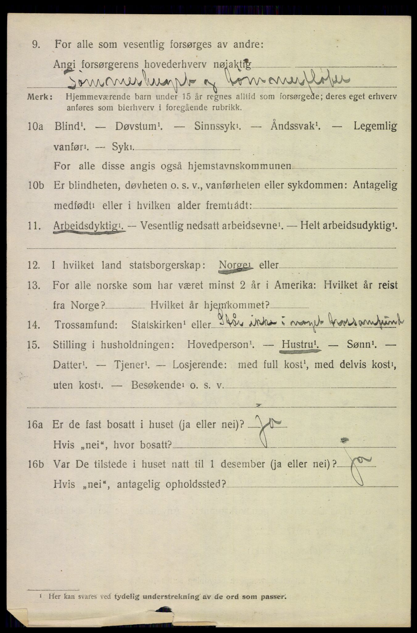 SAH, 1920 census for Elverum, 1920, p. 17997