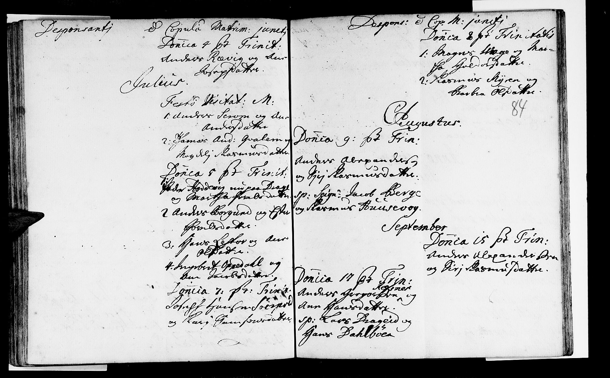 Selje sokneprestembete, SAB/A-99938/H/Ha/Haa/Haaa: Parish register (official) no. A 3, 1731-1743, p. 84