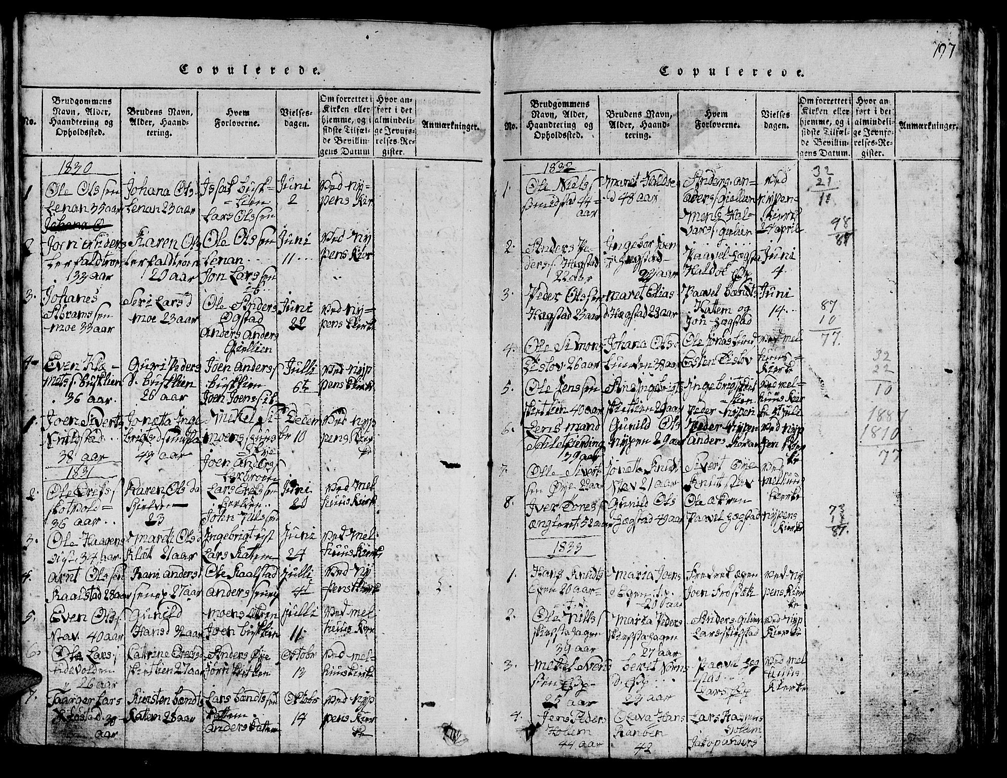 Ministerialprotokoller, klokkerbøker og fødselsregistre - Sør-Trøndelag, AV/SAT-A-1456/613/L0393: Parish register (copy) no. 613C01, 1816-1886, p. 197