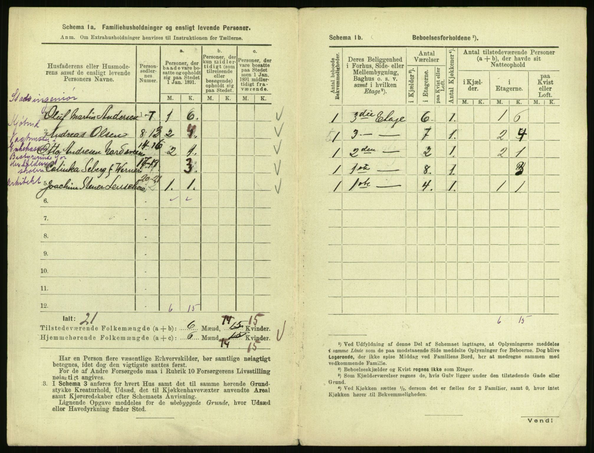 RA, 1891 census for 0301 Kristiania, 1891, p. 48574