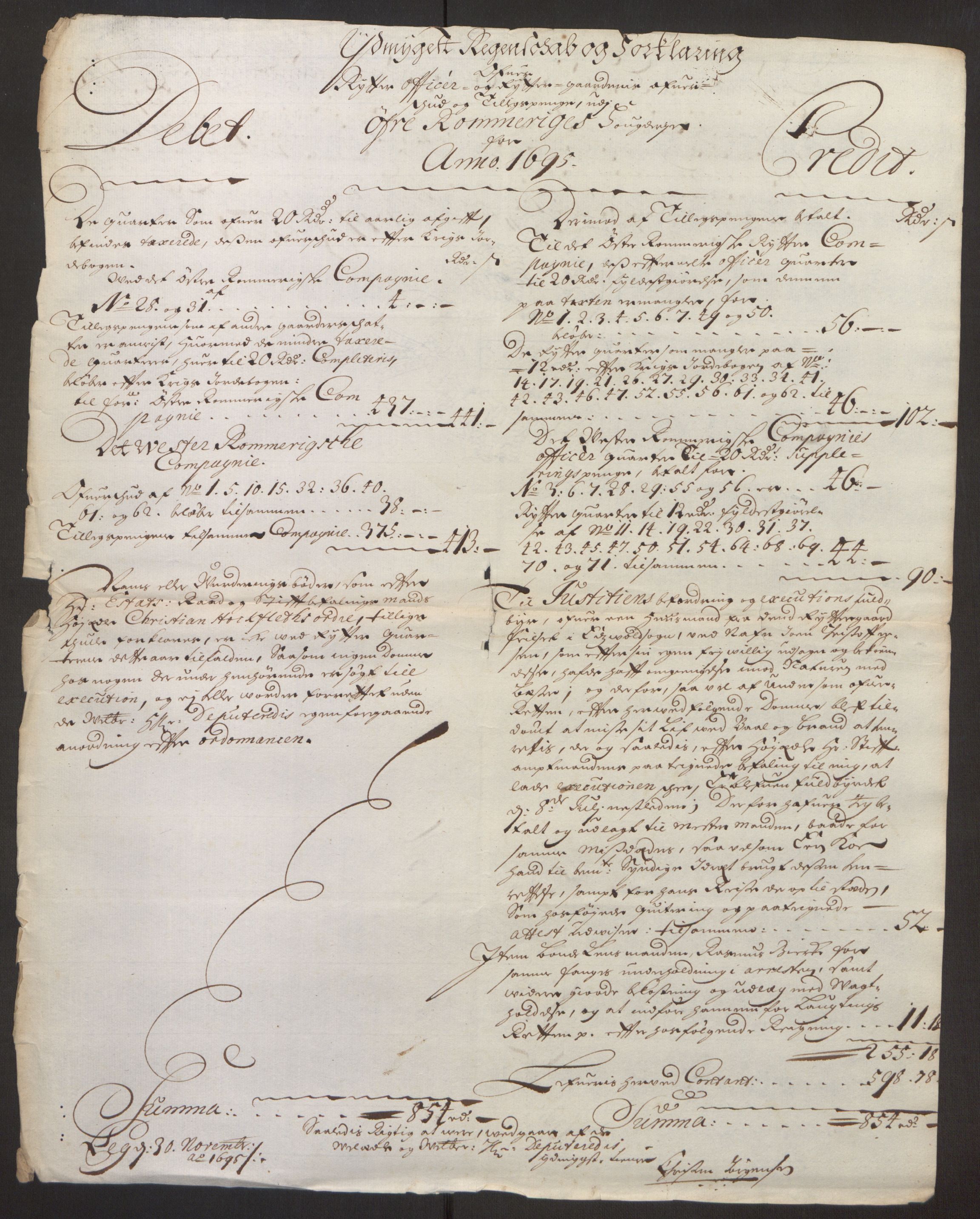 Rentekammeret inntil 1814, Reviderte regnskaper, Fogderegnskap, AV/RA-EA-4092/R12/L0707: Fogderegnskap Øvre Romerike, 1695, p. 258