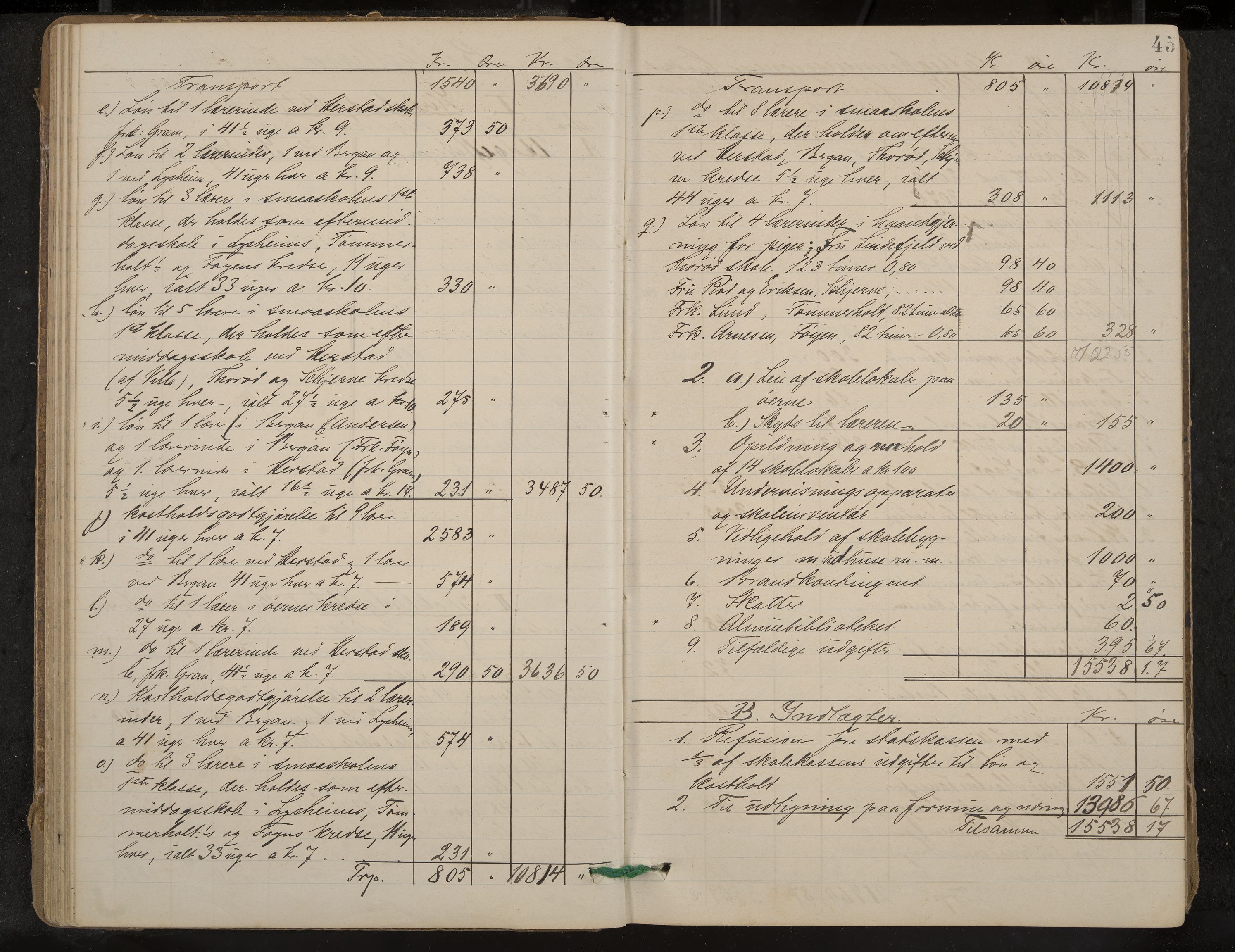 Nøtterøy formannskap og sentraladministrasjon, IKAK/0722021-1/A/Aa/L0005: Møtebok med register, 1896-1905, p. 45