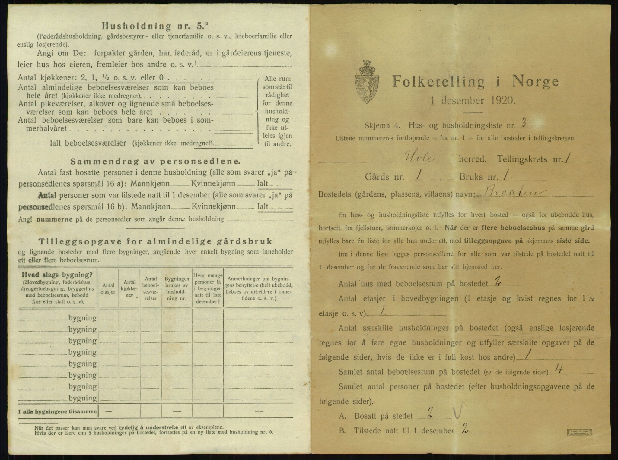 SAKO, 1920 census for Hole, 1920, p. 33