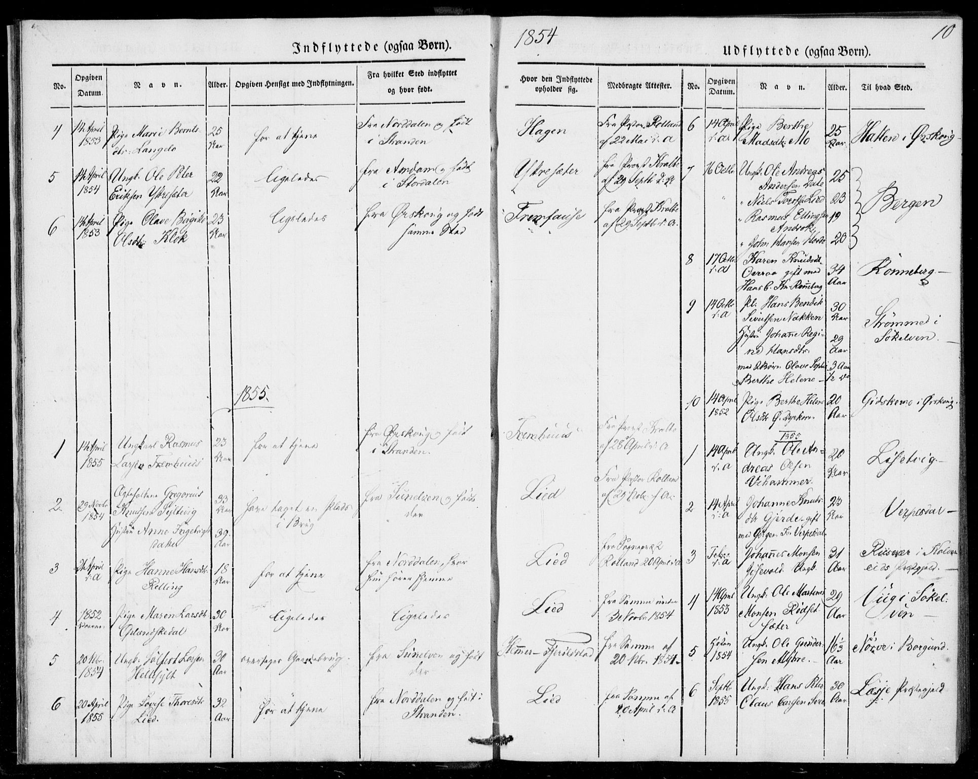 Ministerialprotokoller, klokkerbøker og fødselsregistre - Møre og Romsdal, SAT/A-1454/520/L0279: Parish register (official) no. 520A08, 1844-1881, p. 10