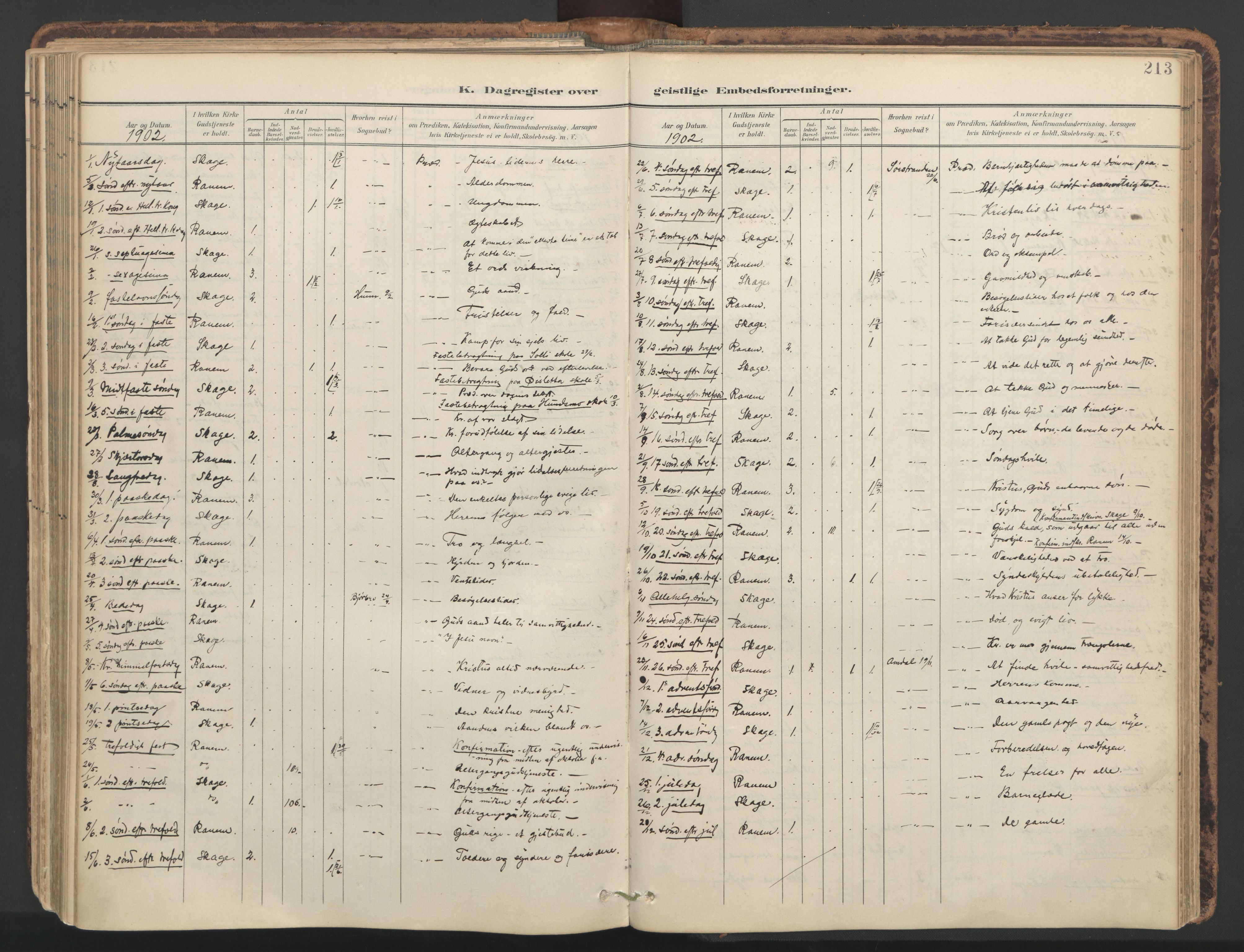 Ministerialprotokoller, klokkerbøker og fødselsregistre - Nord-Trøndelag, SAT/A-1458/764/L0556: Parish register (official) no. 764A11, 1897-1924, p. 213