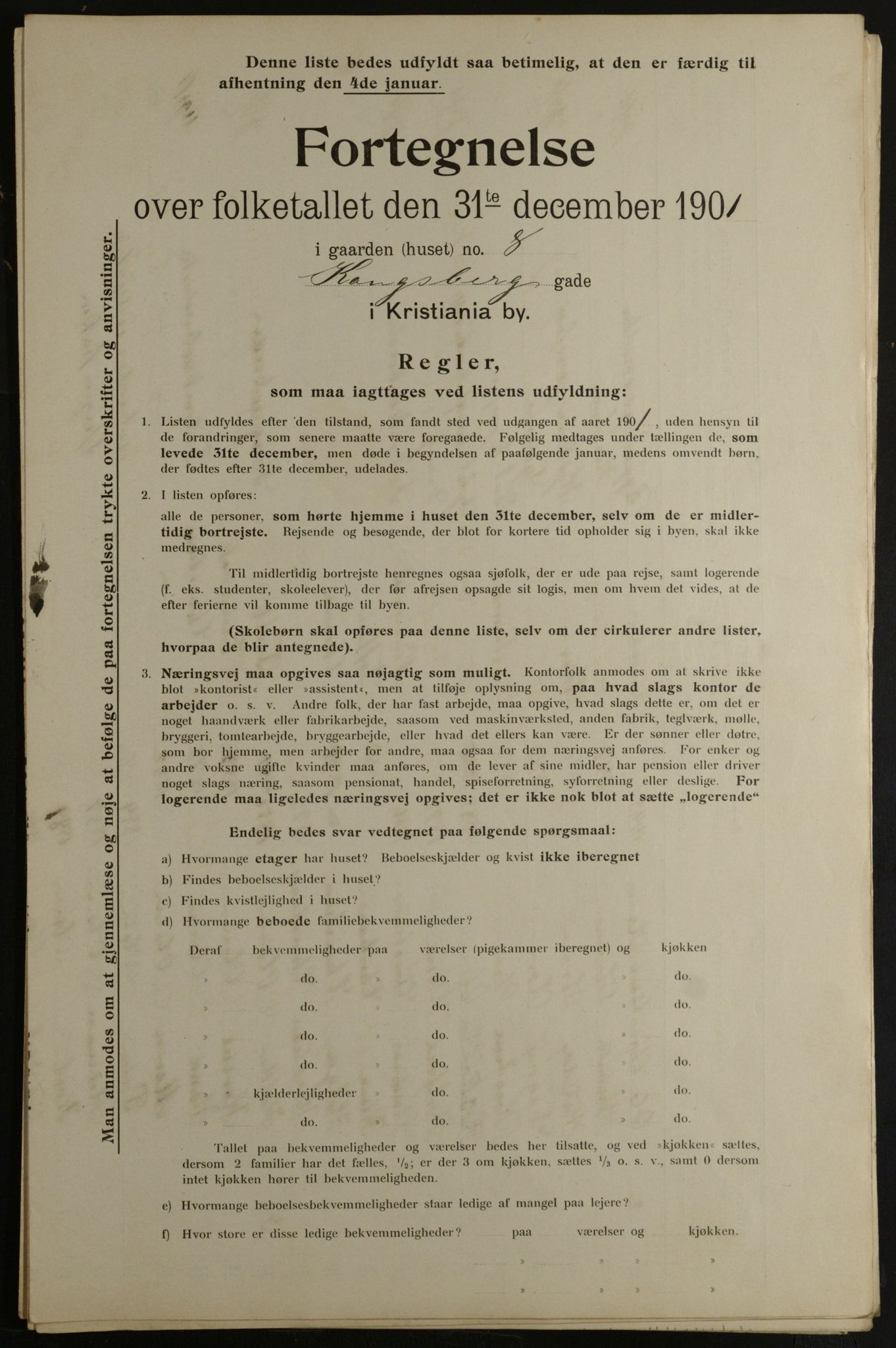 OBA, Municipal Census 1901 for Kristiania, 1901, p. 8195