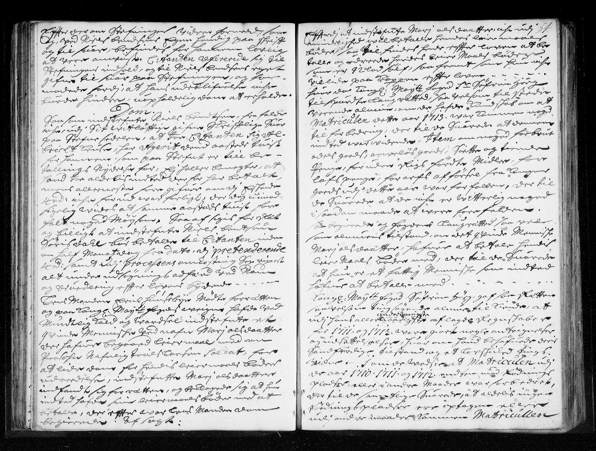 Lier, Røyken og Hurum sorenskriveri, AV/SAKO-A-89/F/Fa/L0043: Tingbok, 1712-1716, p. 54