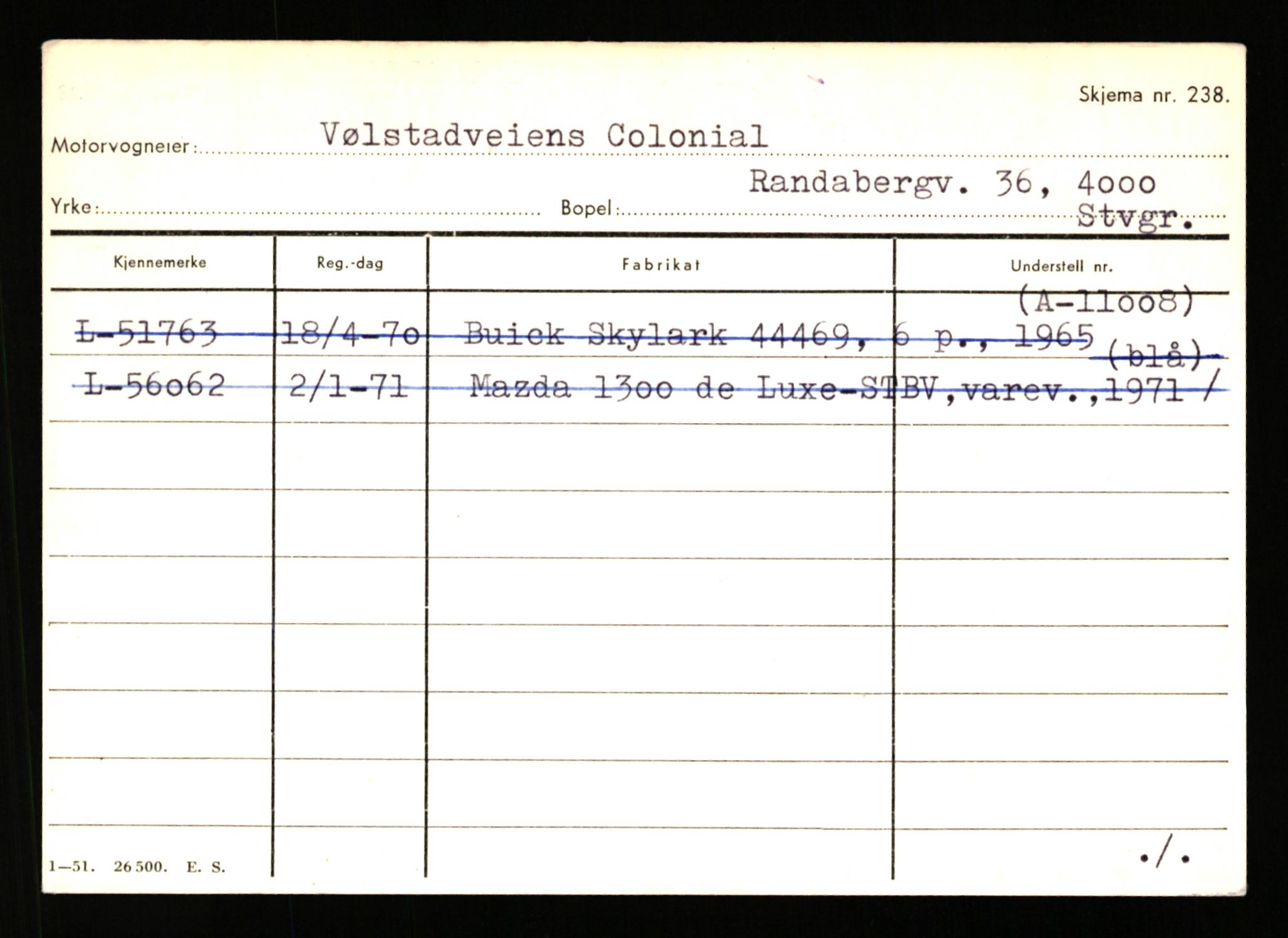 Stavanger trafikkstasjon, SAST/A-101942/0/H/L0043: Viste - Øksendal, 1930-1971, p. 1041