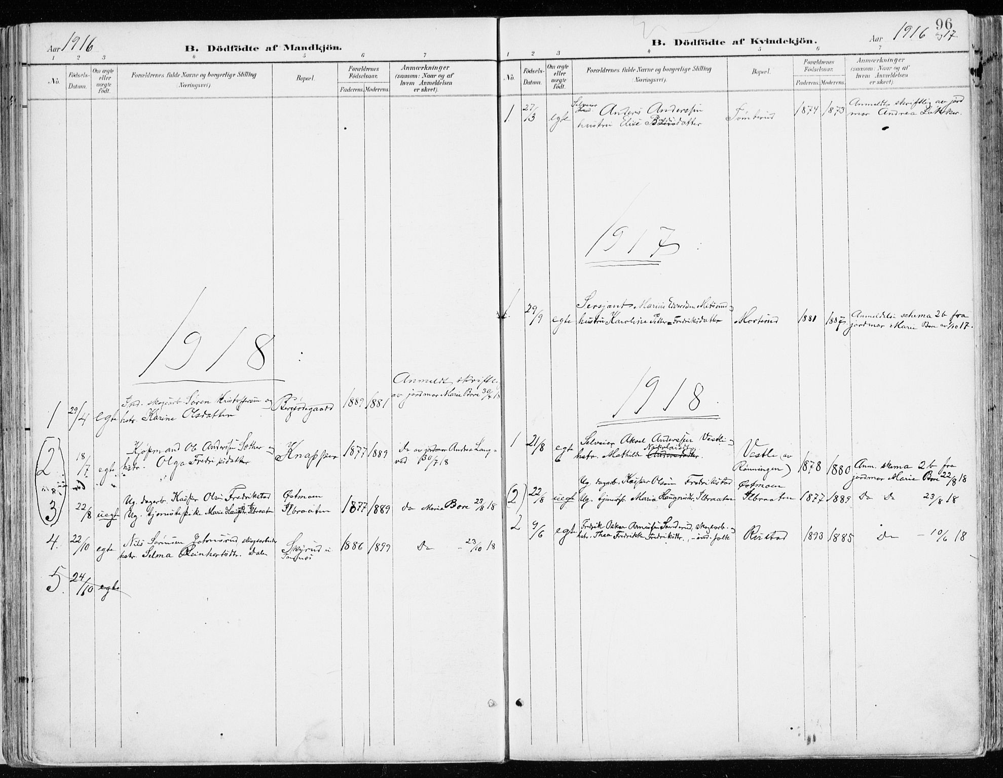 Nord-Odal prestekontor, SAH/PREST-032/H/Ha/Haa/L0009: Parish register (official) no. 9, 1902-1926, p. 96