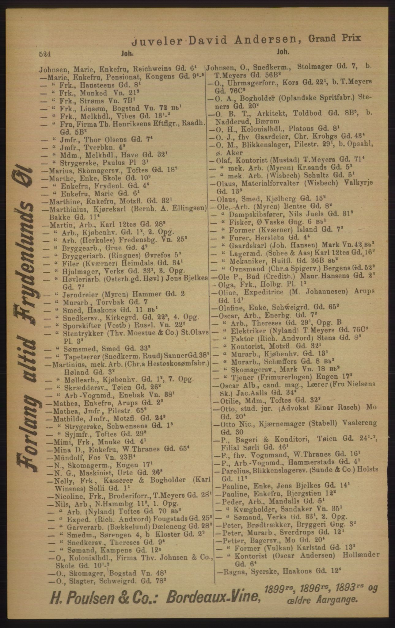 Kristiania/Oslo adressebok, PUBL/-, 1906, p. 524