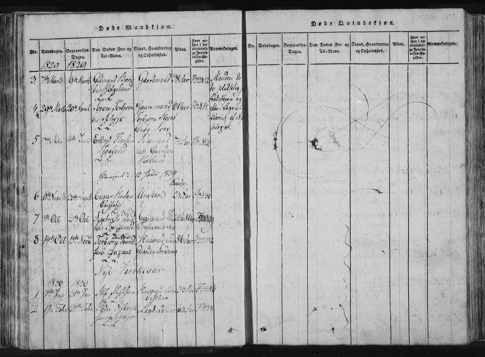 Vikedal sokneprestkontor, SAST/A-101840/01/IV: Parish register (official) no. A 4, 1816-1850, p. 102