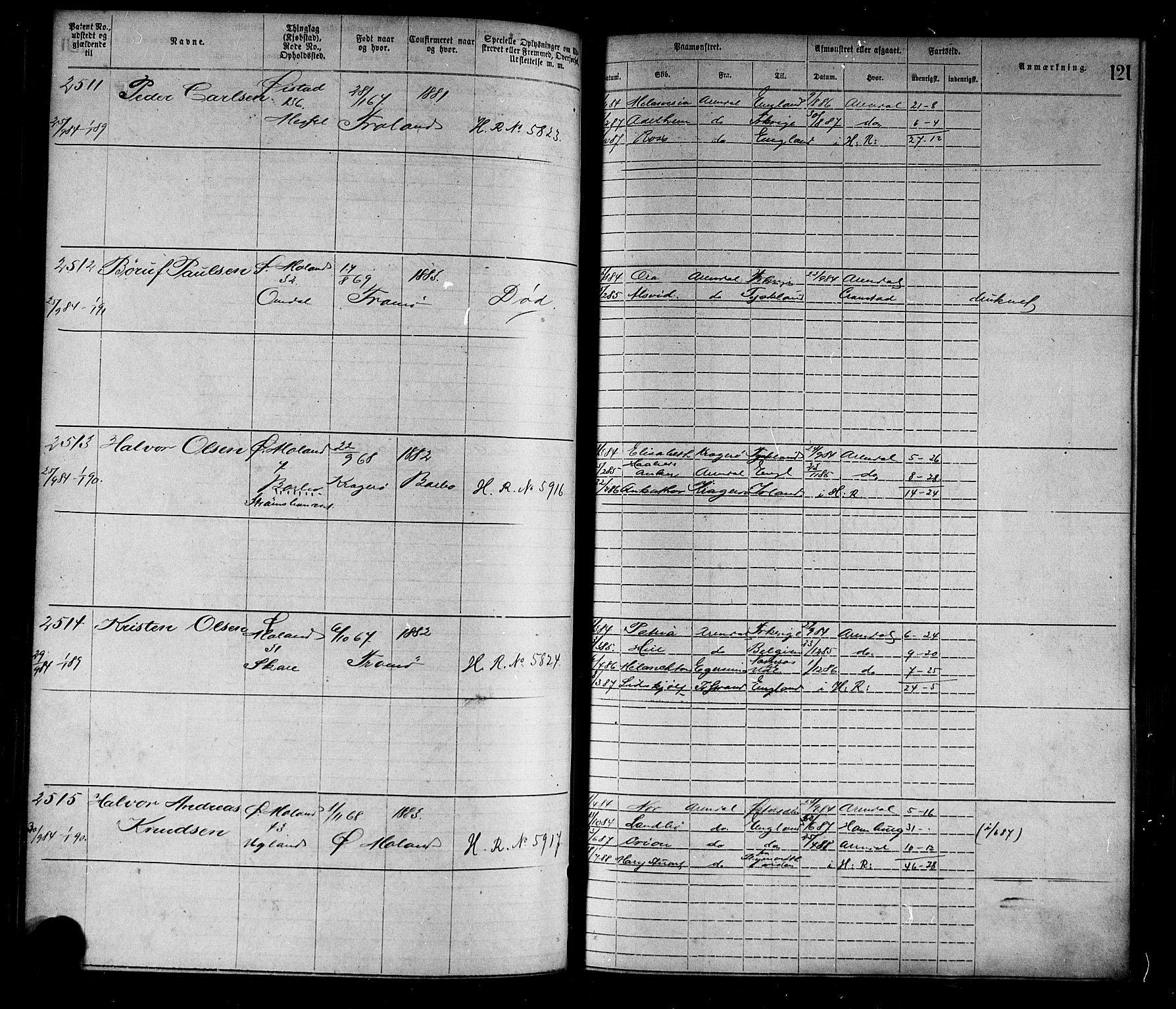 Arendal mønstringskrets, SAK/2031-0012/F/Fa/L0003: Annotasjonsrulle nr 1911-3827 med register, S-3, 1880-1892, p. 150