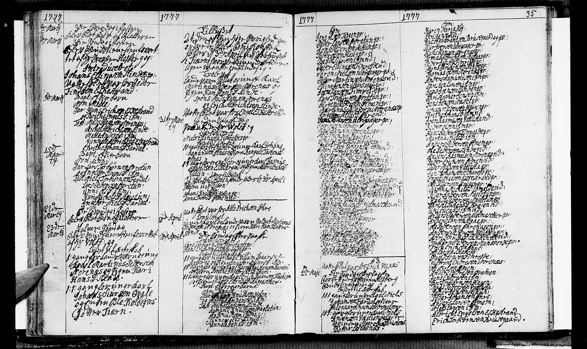 Sogndal sokneprestembete, AV/SAB-A-81301/H/Haa/Haaa/L0006: Parish register (official) no. A 6, 1770-1782, p. 35