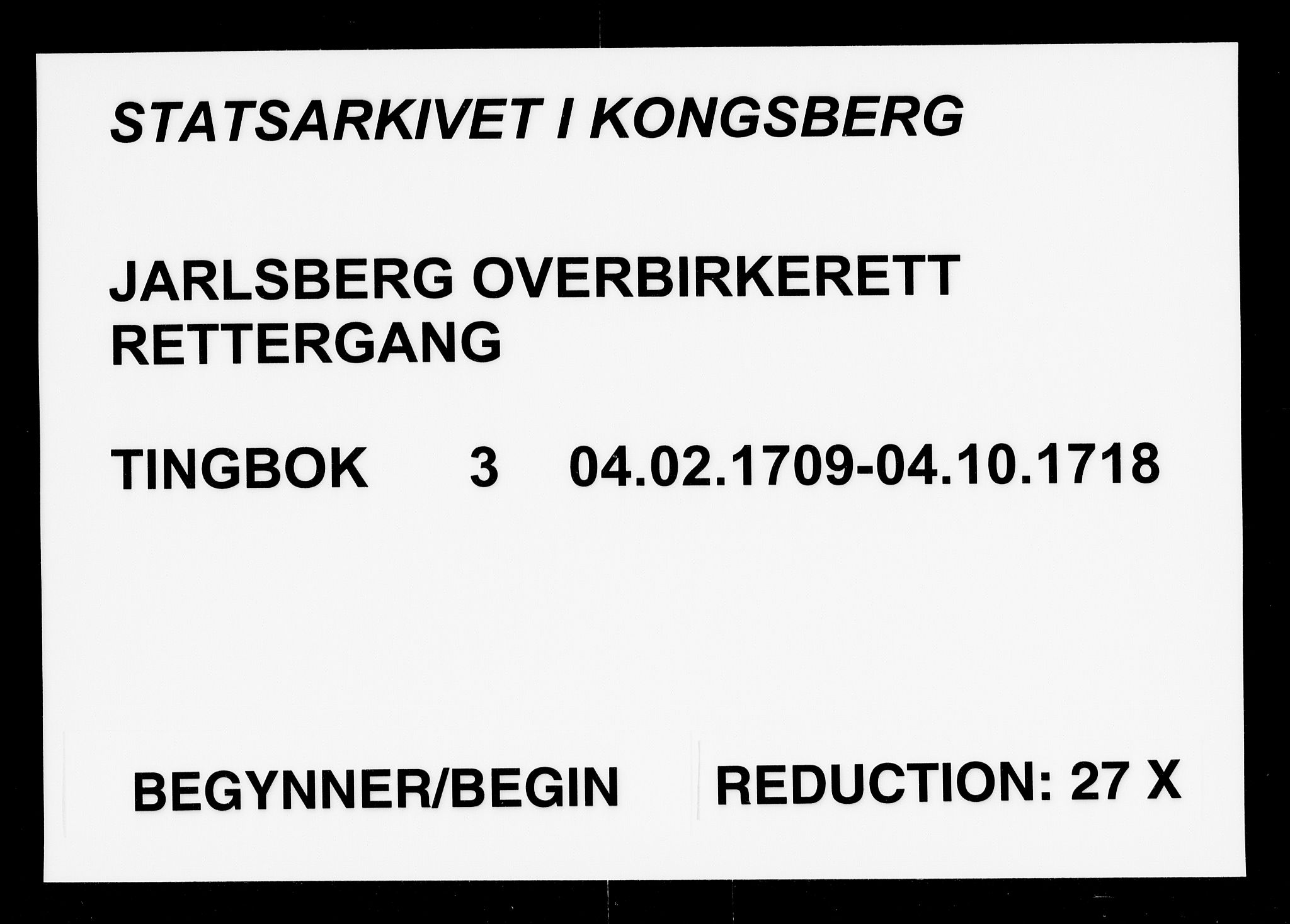 Jarlsberg overbirkerett, SAKO/A-843/F/Fa/L0003: Tingbok, 1709-1718