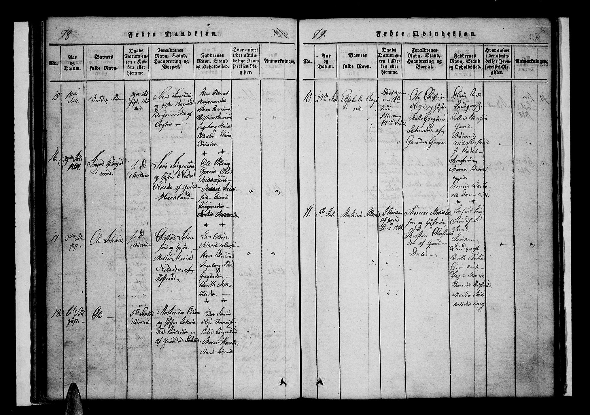 Kvæfjord sokneprestkontor, AV/SATØ-S-1323/G/Ga/Gaa/L0002kirke: Parish register (official) no. 2, 1821-1830, p. 78-79