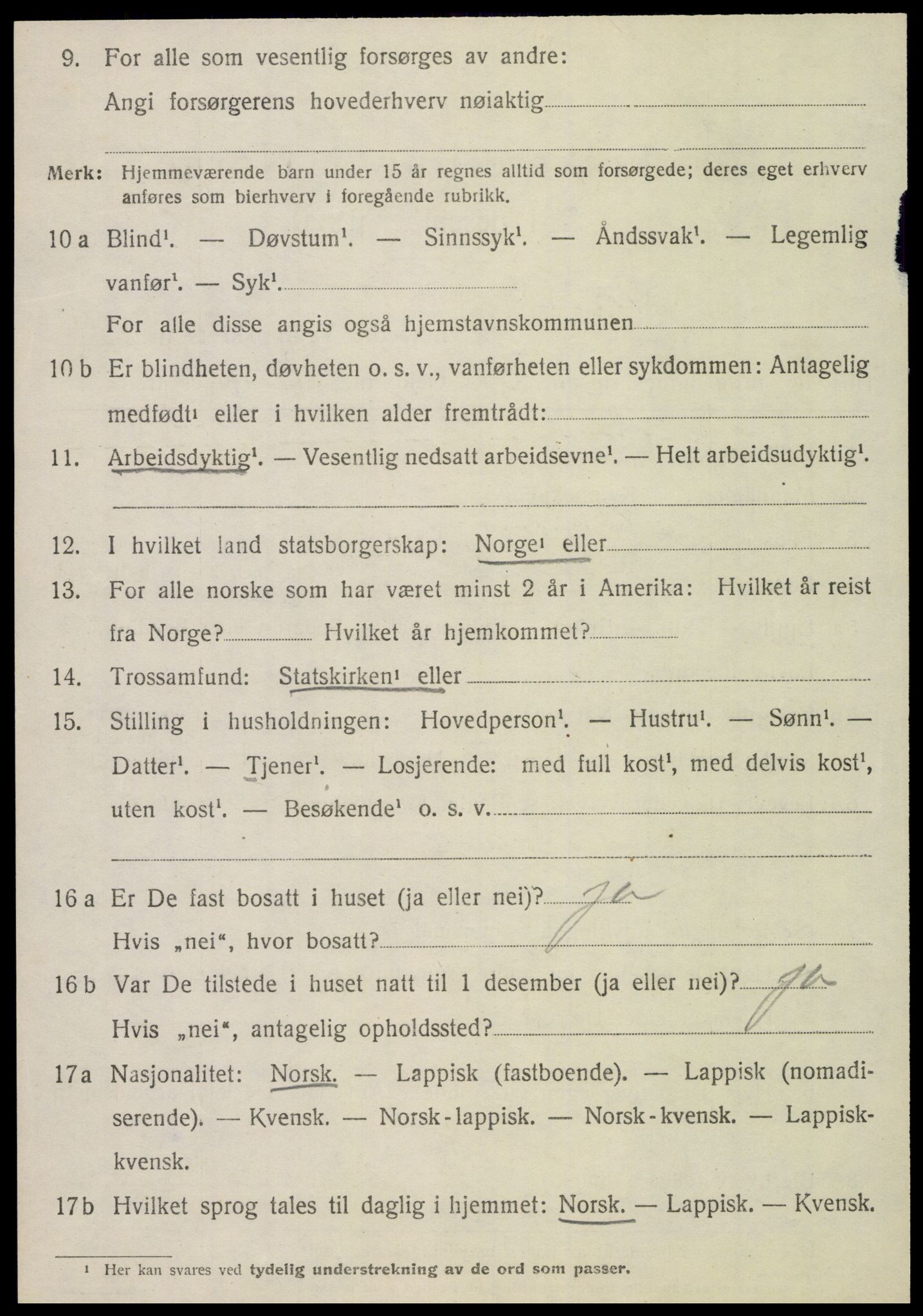 SAT, 1920 census for Klinga, 1920, p. 2402