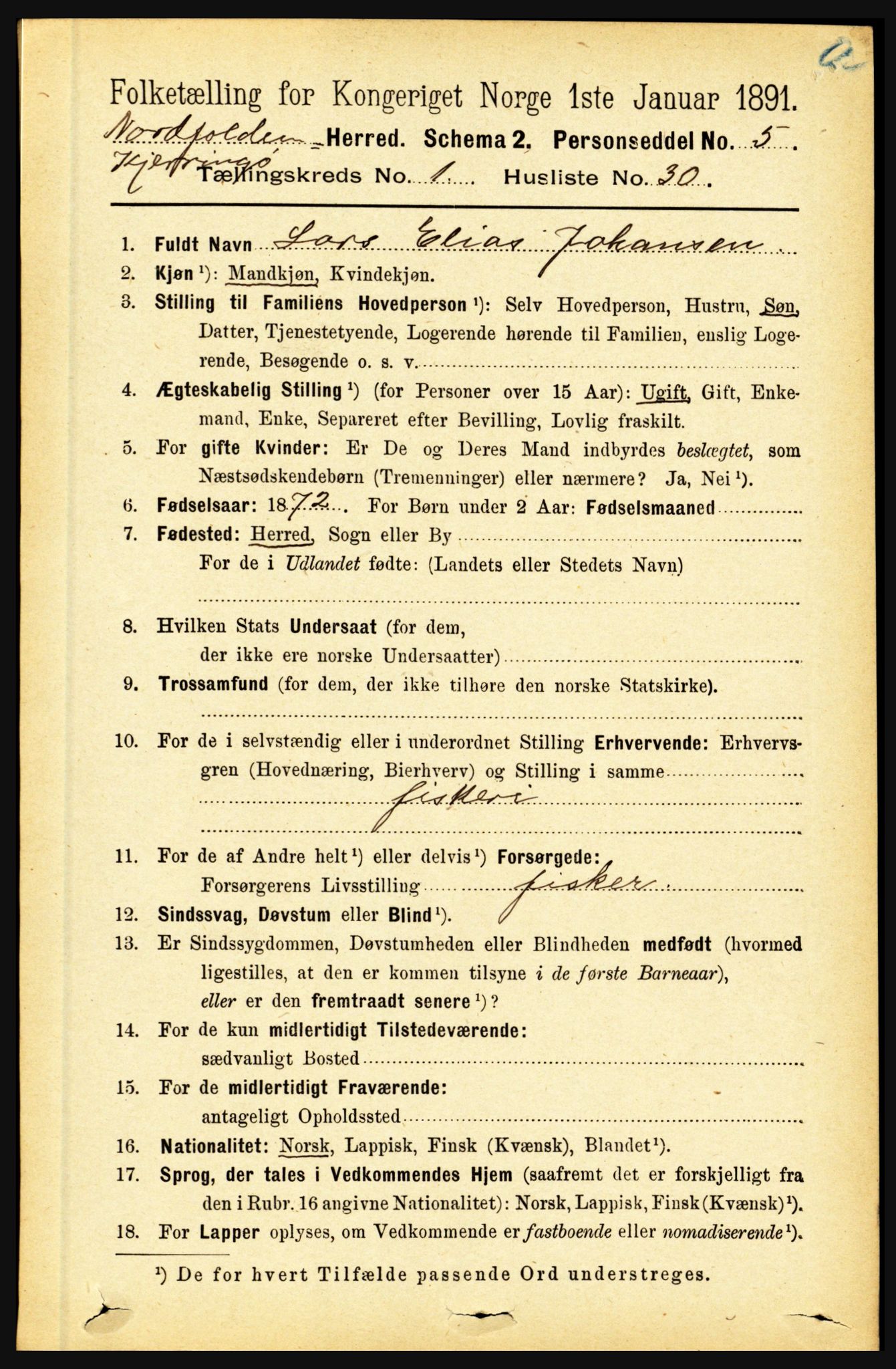 RA, 1891 census for 1846 Nordfold-Kjerringøy, 1891, p. 286