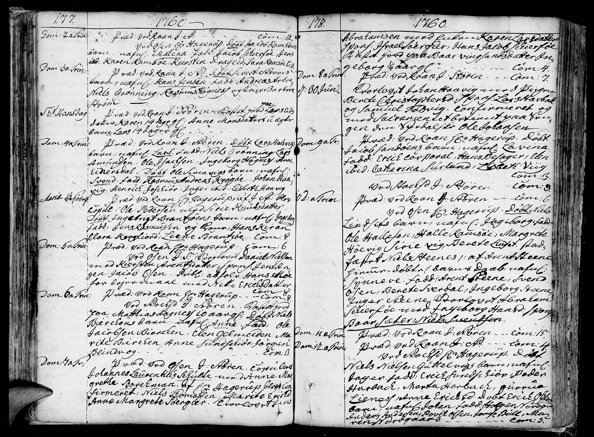 Ministerialprotokoller, klokkerbøker og fødselsregistre - Sør-Trøndelag, SAT/A-1456/657/L0700: Parish register (official) no. 657A01, 1732-1801, p. 177-178