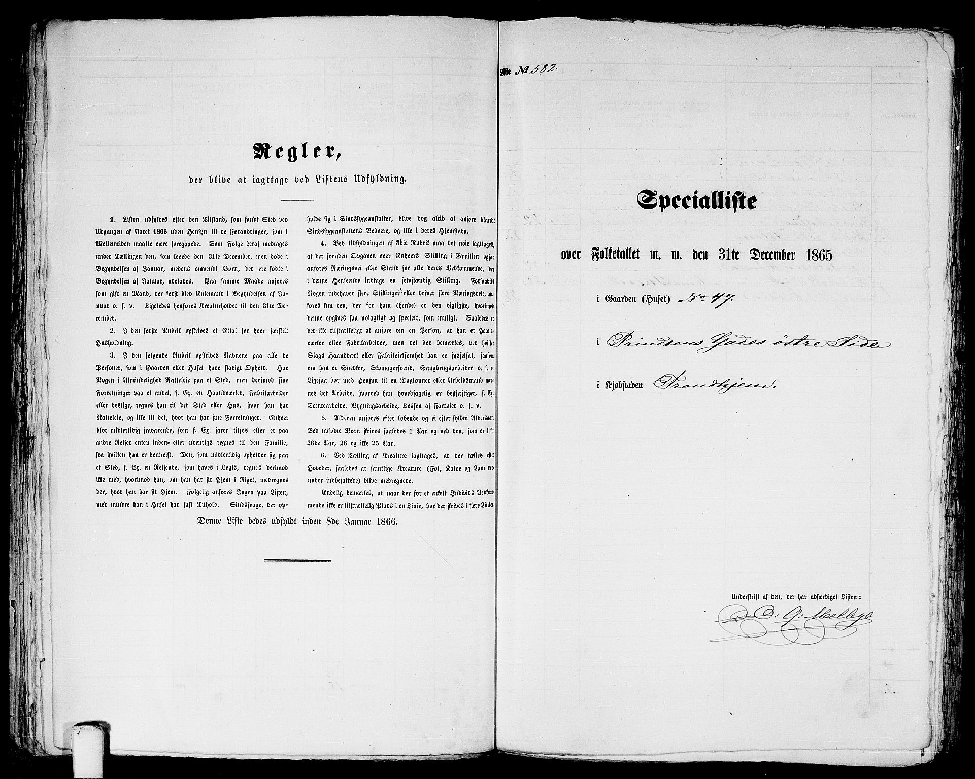 RA, 1865 census for Trondheim, 1865, p. 1212