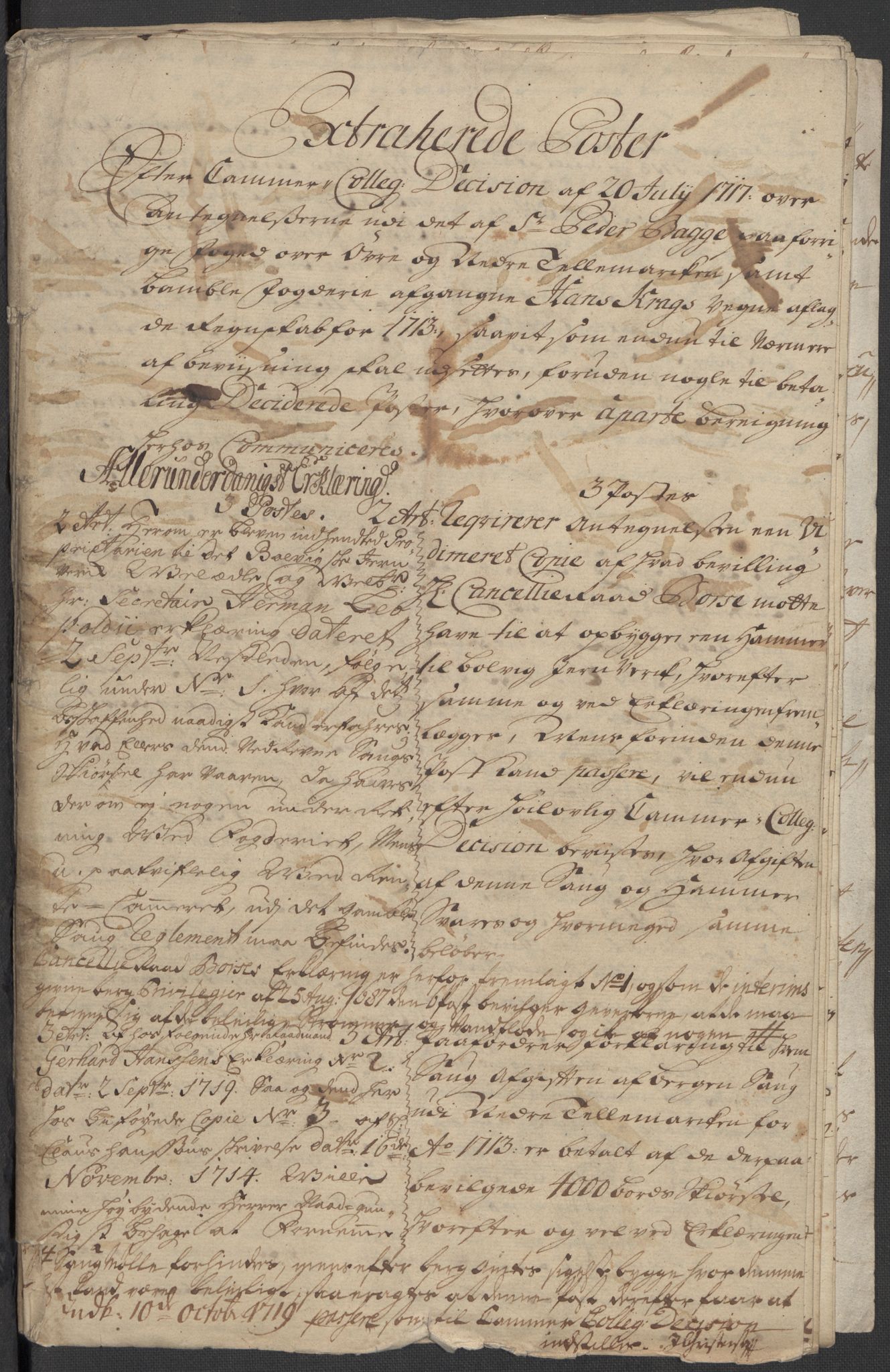 Rentekammeret inntil 1814, Reviderte regnskaper, Fogderegnskap, RA/EA-4092/R36/L2125: Fogderegnskap Øvre og Nedre Telemark og Bamble, 1713, p. 566