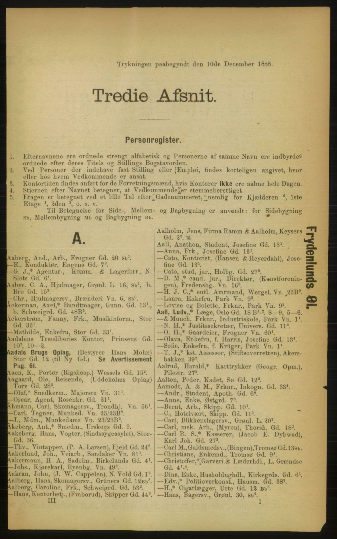 Kristiania/Oslo adressebok, PUBL/-, 1889, p. 117