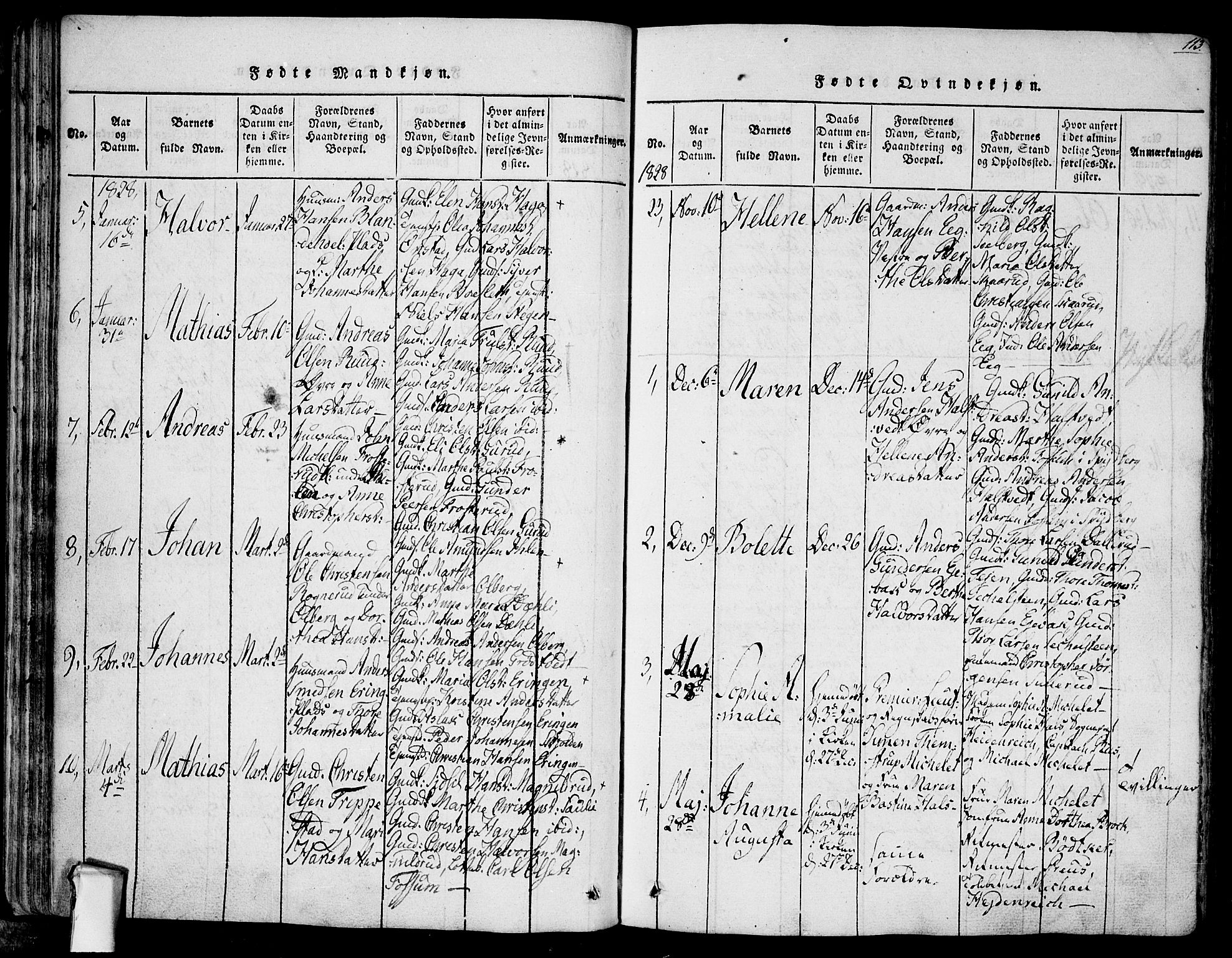 Askim prestekontor Kirkebøker, AV/SAO-A-10900/F/Fa/L0004: Parish register (official) no. 4, 1817-1846, p. 112-113