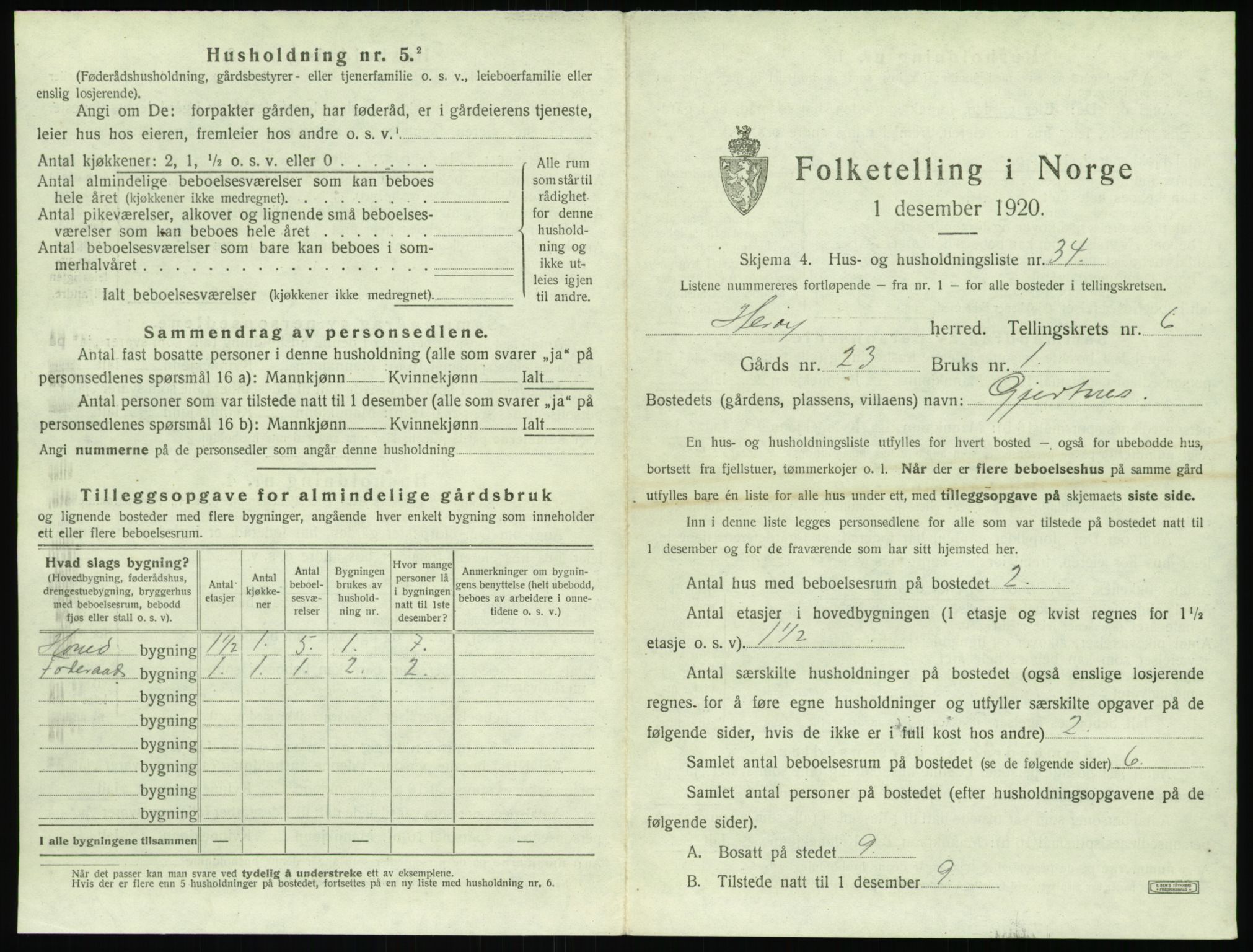 SAT, 1920 census for Herøy (MR), 1920, p. 467