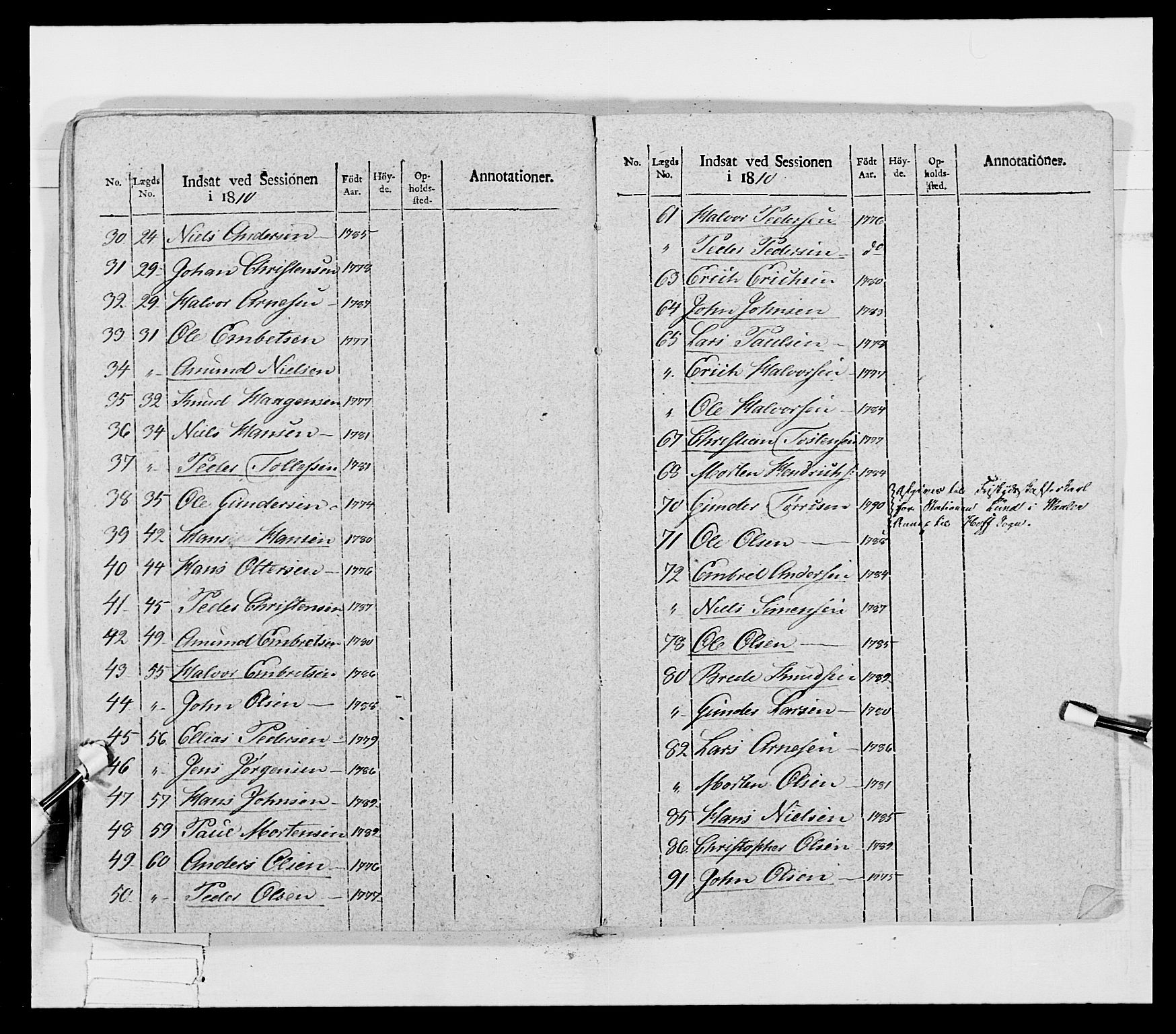 Generalitets- og kommissariatskollegiet, Det kongelige norske kommissariatskollegium, AV/RA-EA-5420/E/Eh/L0027: Skiløperkompaniene, 1812-1832, p. 126