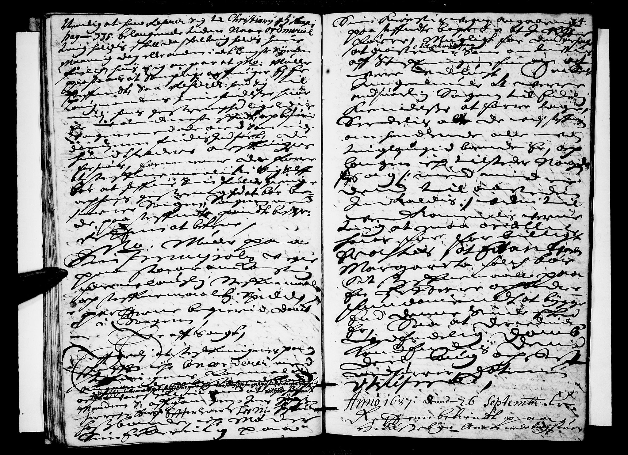 Lier, Røyken og Hurum sorenskriveri, AV/SAKO-A-89/F/Fa/L0028: Tingbok, 1687, p. 33b-34a