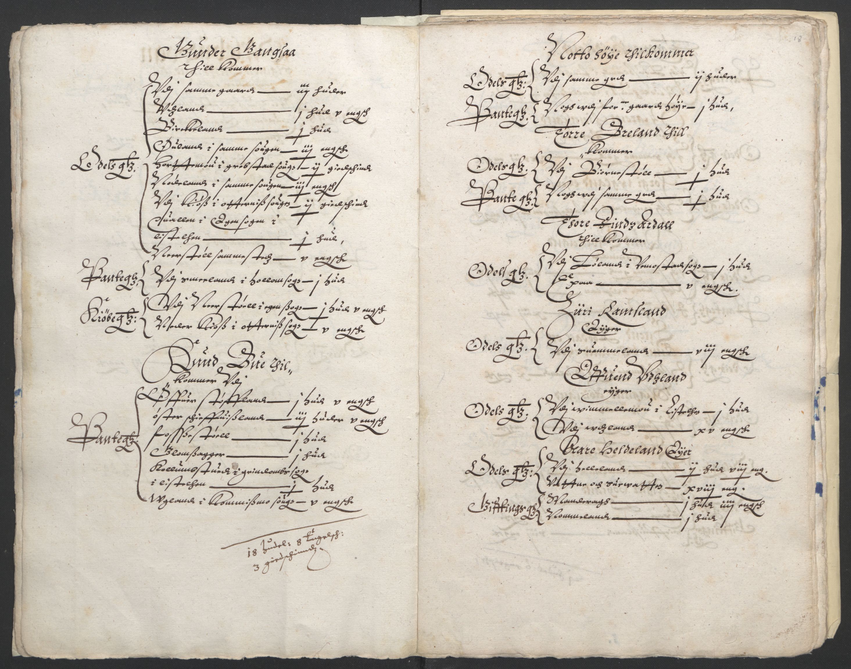 Stattholderembetet 1572-1771, AV/RA-EA-2870/Ek/L0010/0001: Jordebøker til utlikning av rosstjeneste 1624-1626: / Odelsjordebøker for Agdesiden len, 1624, p. 114