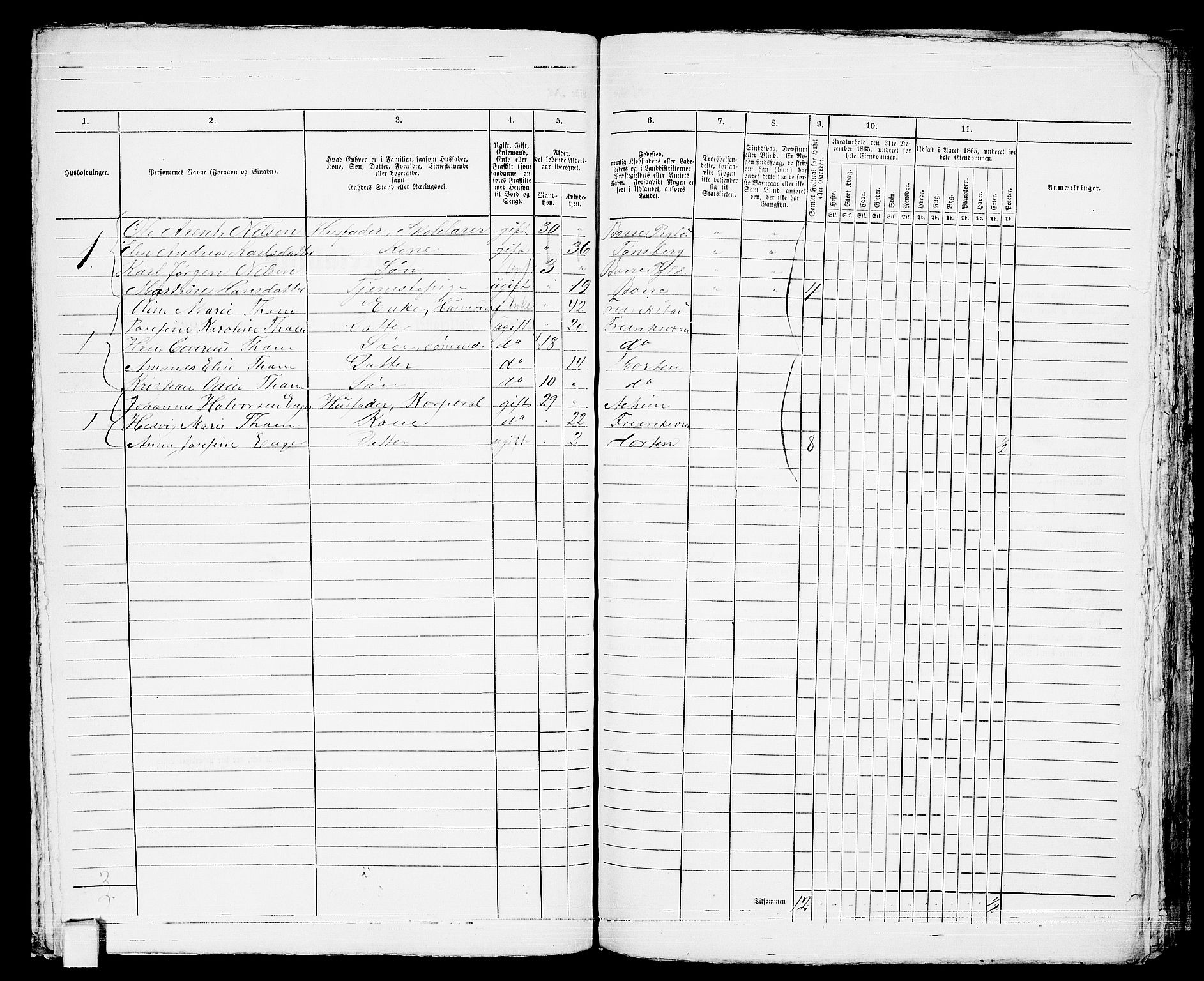 RA, 1865 census for Horten, 1865, p. 771