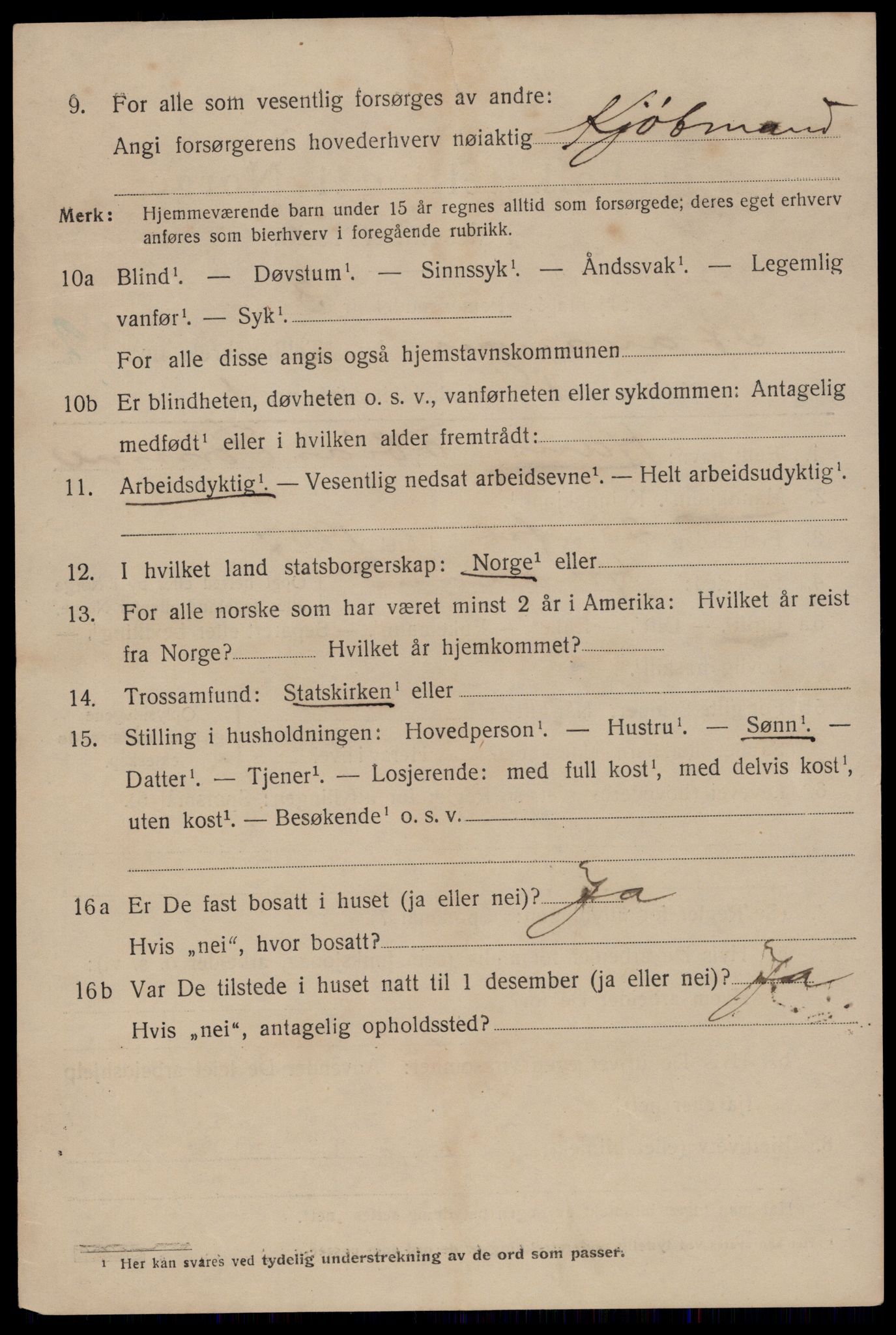 SAST, 1920 census for Stavanger, 1920, p. 105141