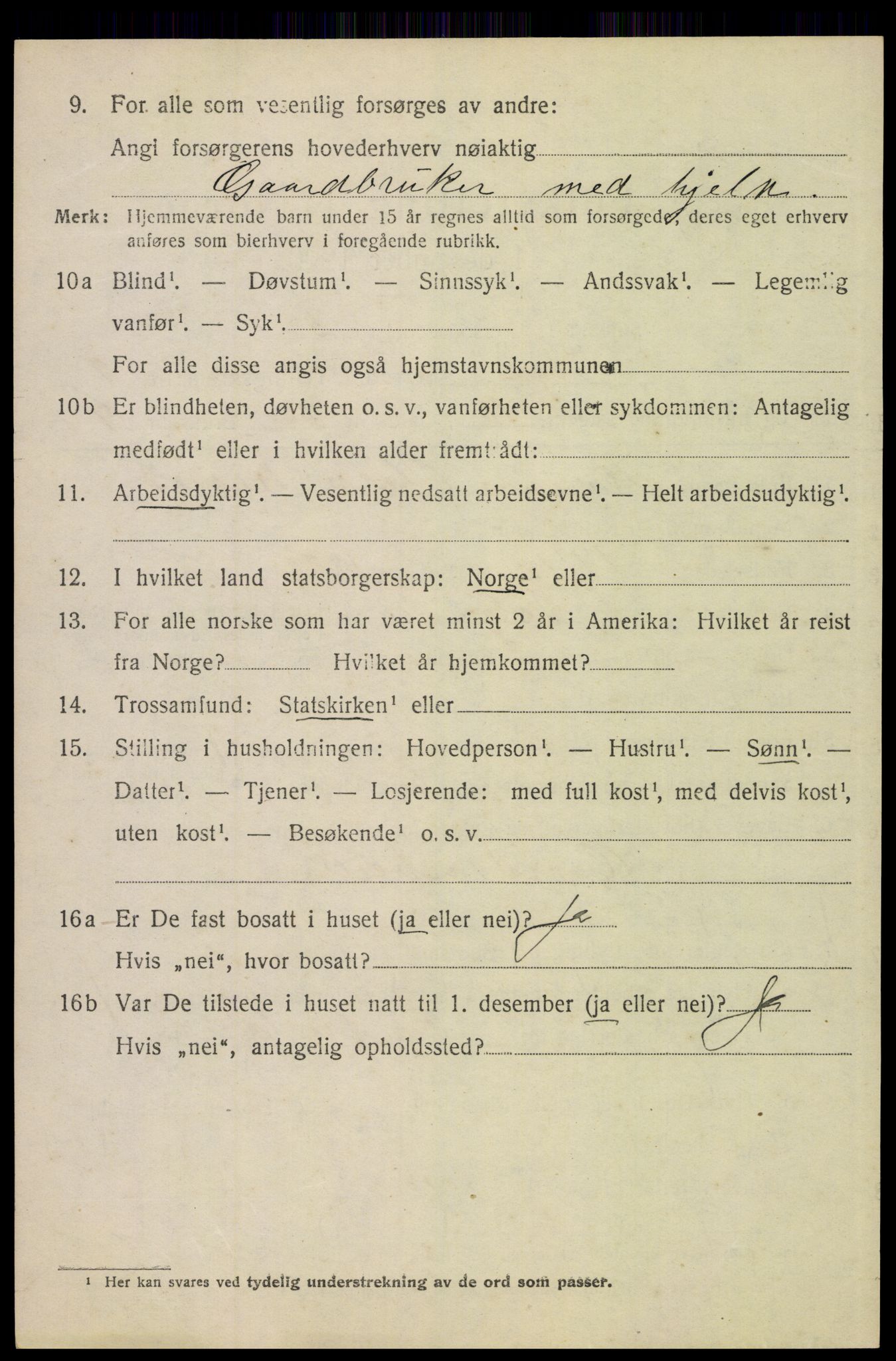 SAH, 1920 census for Tolga, 1920, p. 4906