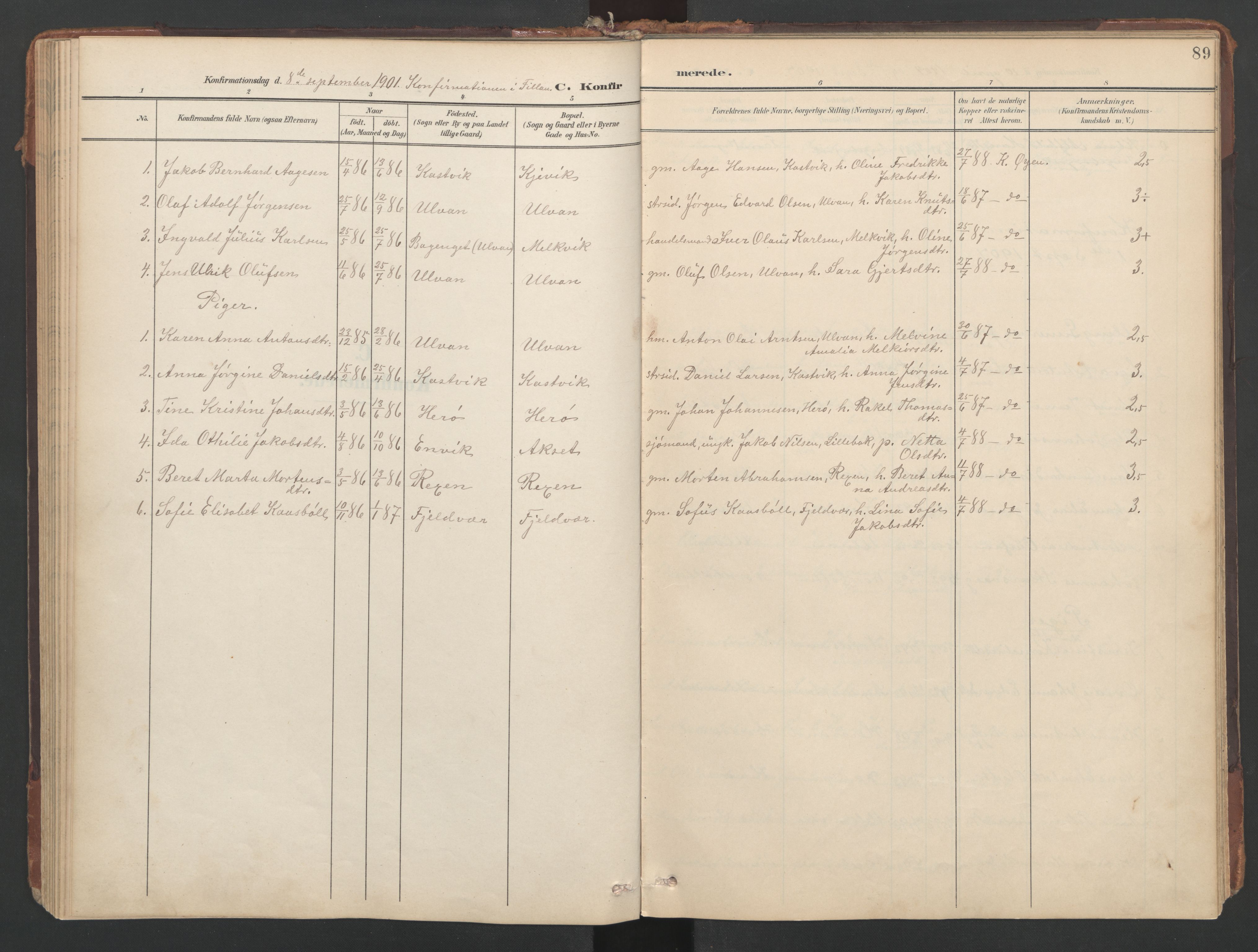 Ministerialprotokoller, klokkerbøker og fødselsregistre - Sør-Trøndelag, SAT/A-1456/638/L0568: Parish register (official) no. 638A01, 1901-1916, p. 89