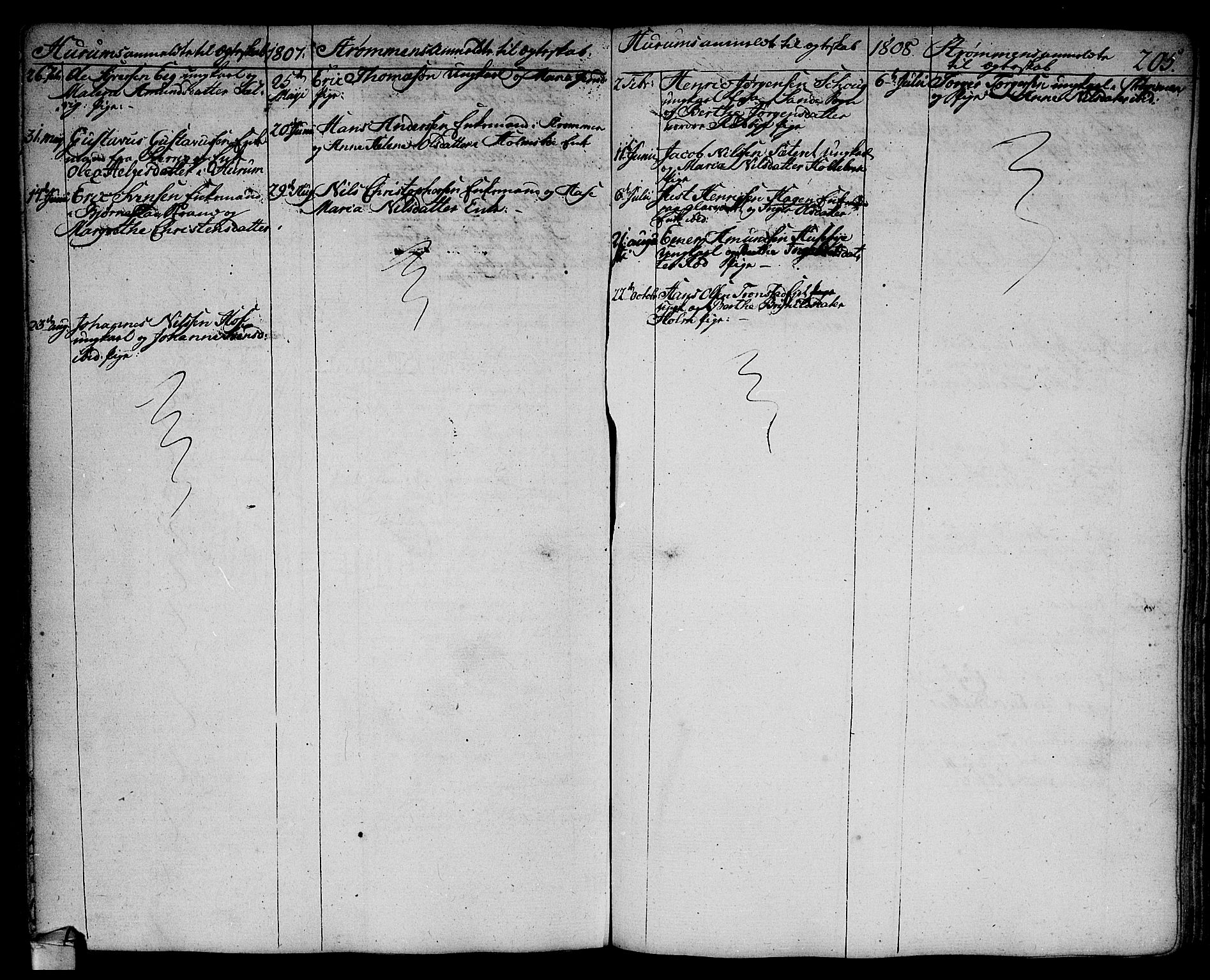 Hurum kirkebøker, SAKO/A-229/F/Fa/L0007: Parish register (official) no. 7, 1771-1810, p. 205