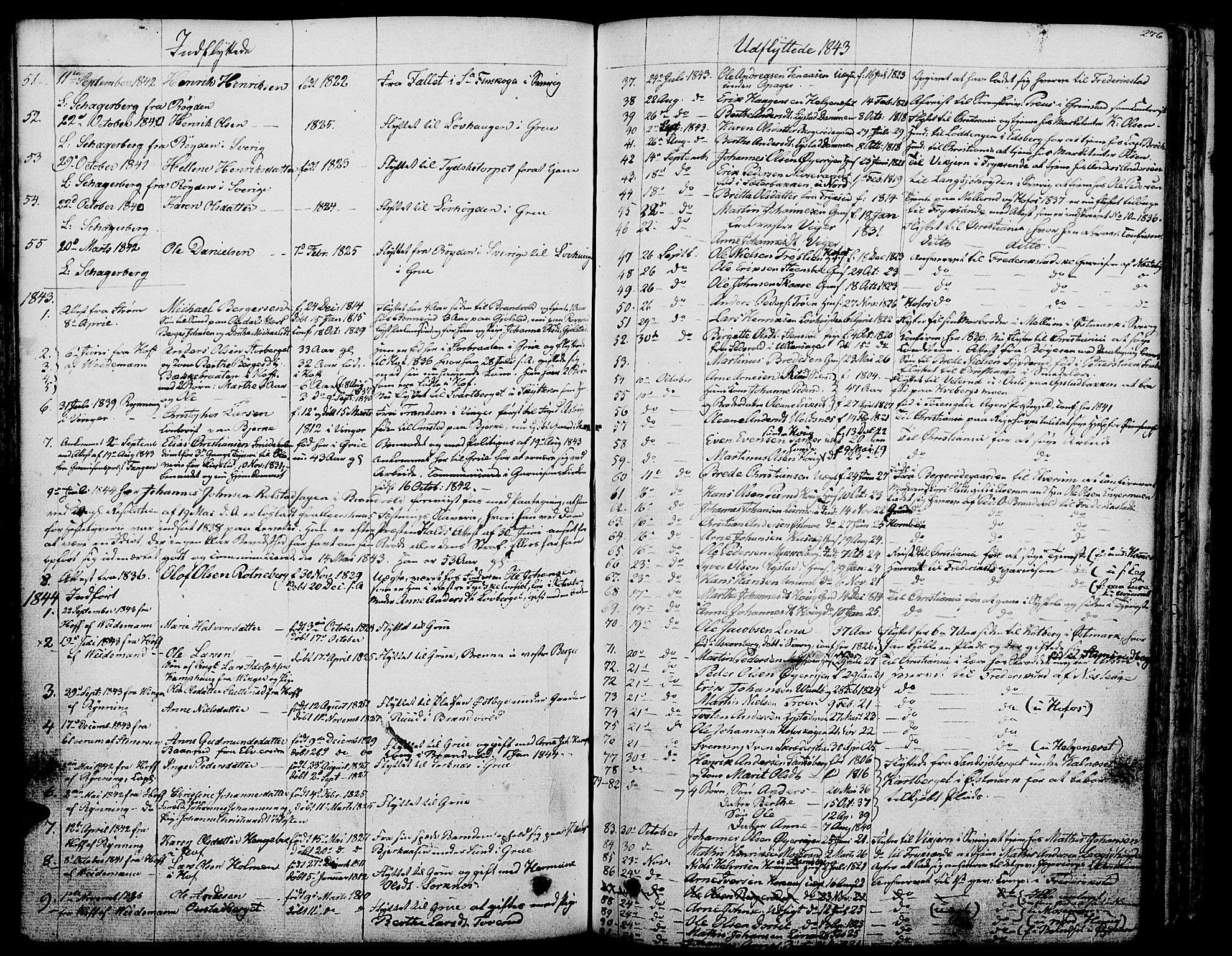 Grue prestekontor, SAH/PREST-036/H/Ha/Haa/L0007: Parish register (official) no. 7, 1830-1847, p. 276