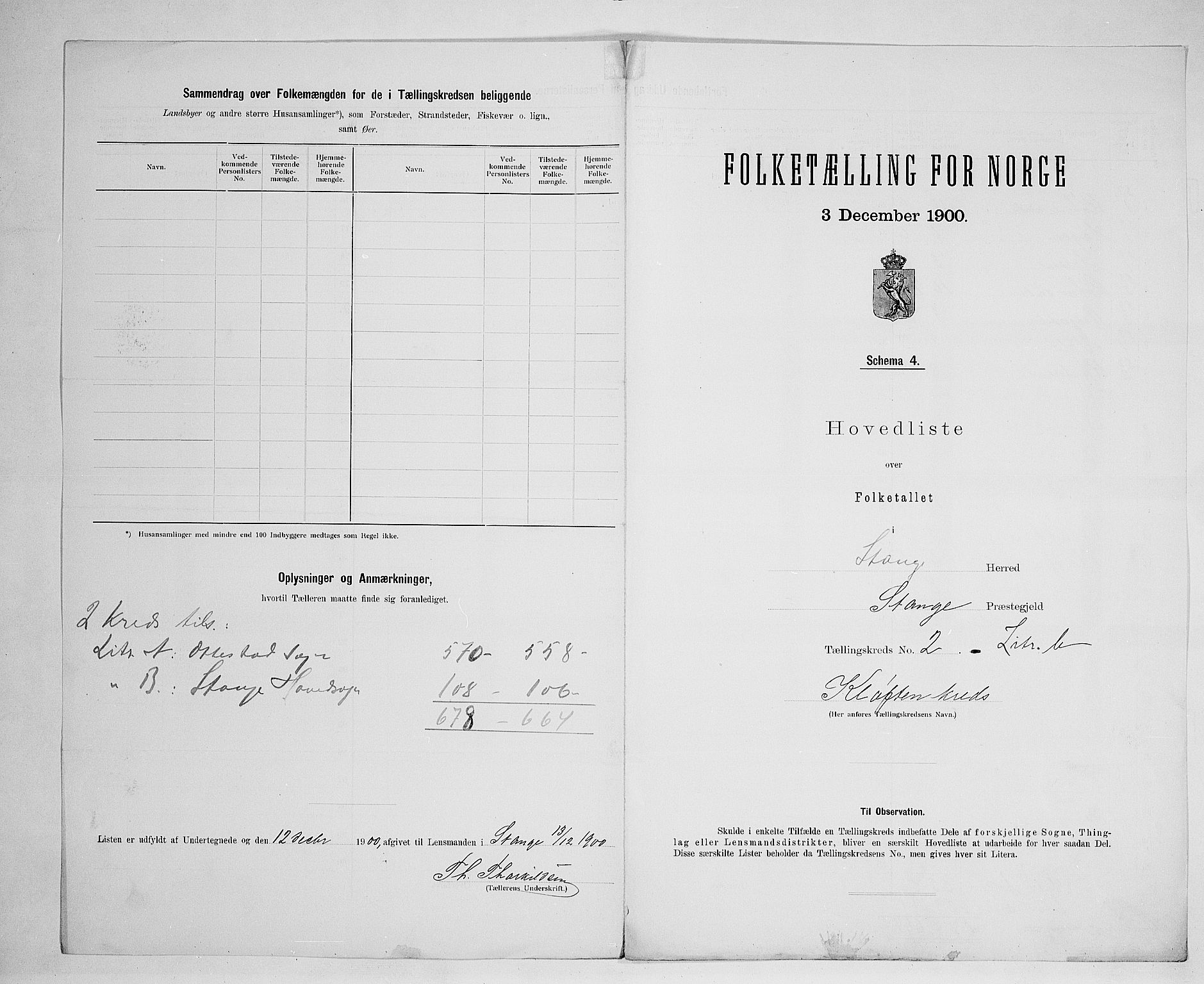 SAH, 1900 census for Stange, 1900, p. 27