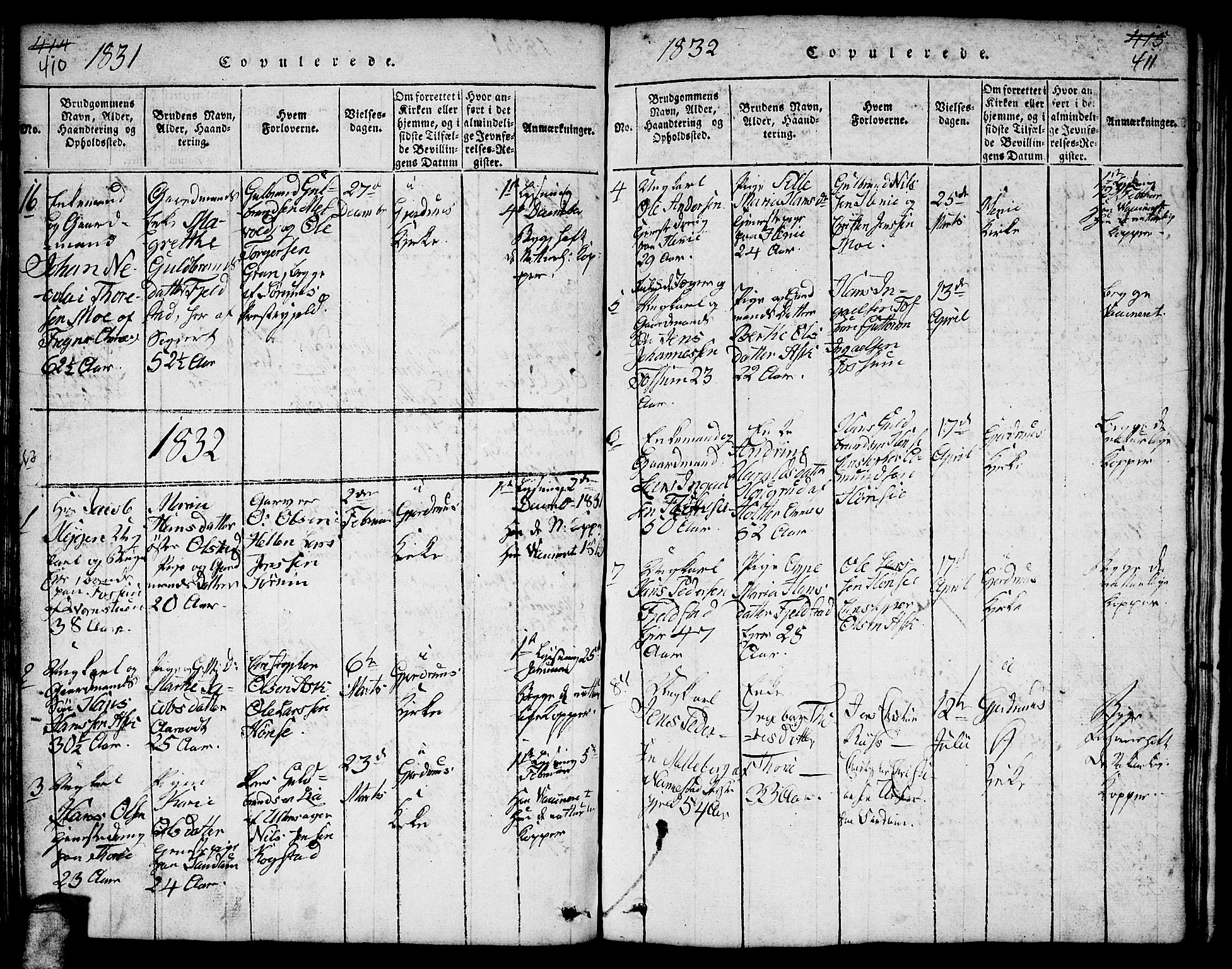 Gjerdrum prestekontor Kirkebøker, AV/SAO-A-10412b/F/Fa/L0004: Parish register (official) no. I 4, 1816-1836, p. 410-411