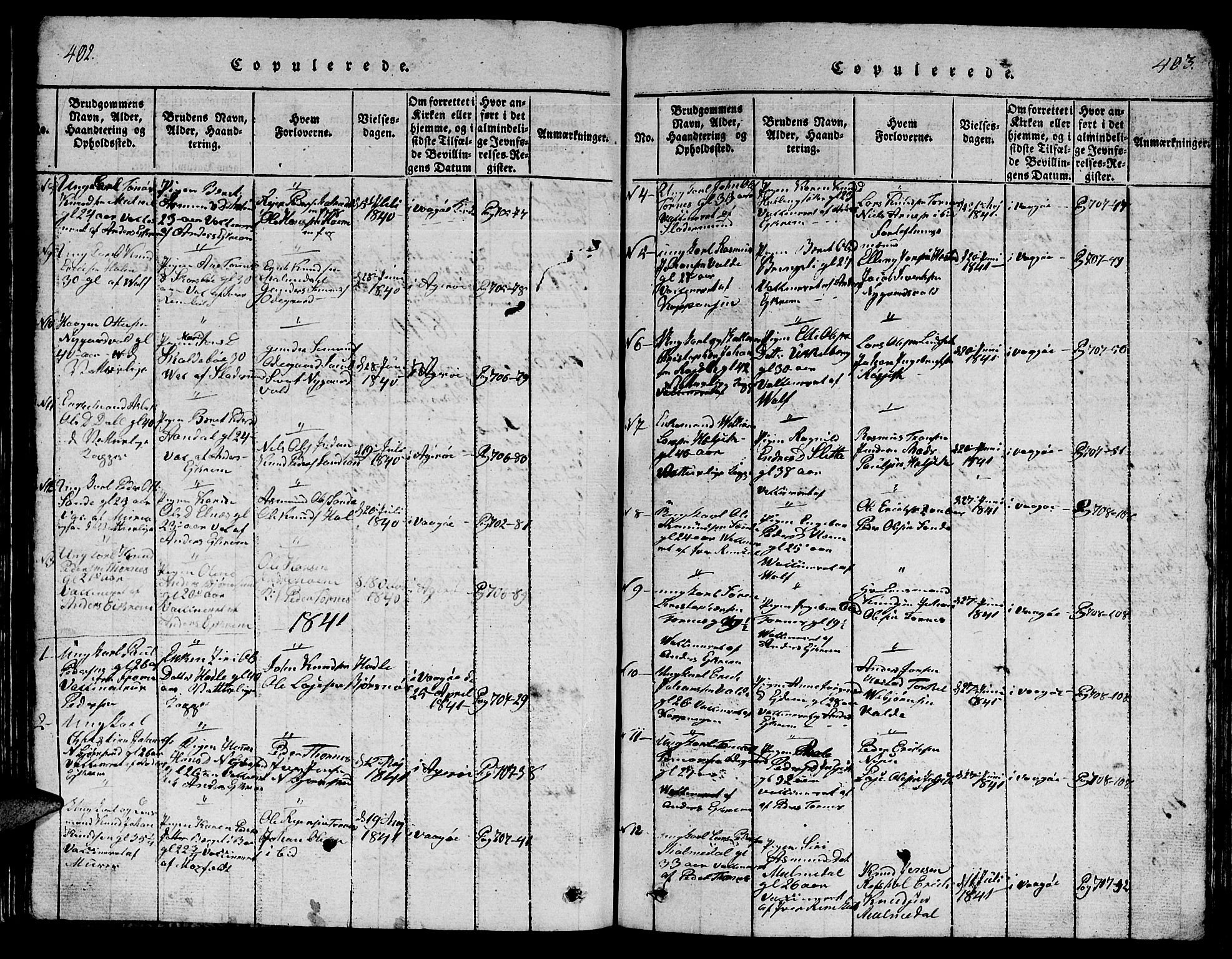 Ministerialprotokoller, klokkerbøker og fødselsregistre - Møre og Romsdal, SAT/A-1454/565/L0752: Parish register (copy) no. 565C01, 1817-1844, p. 402-403