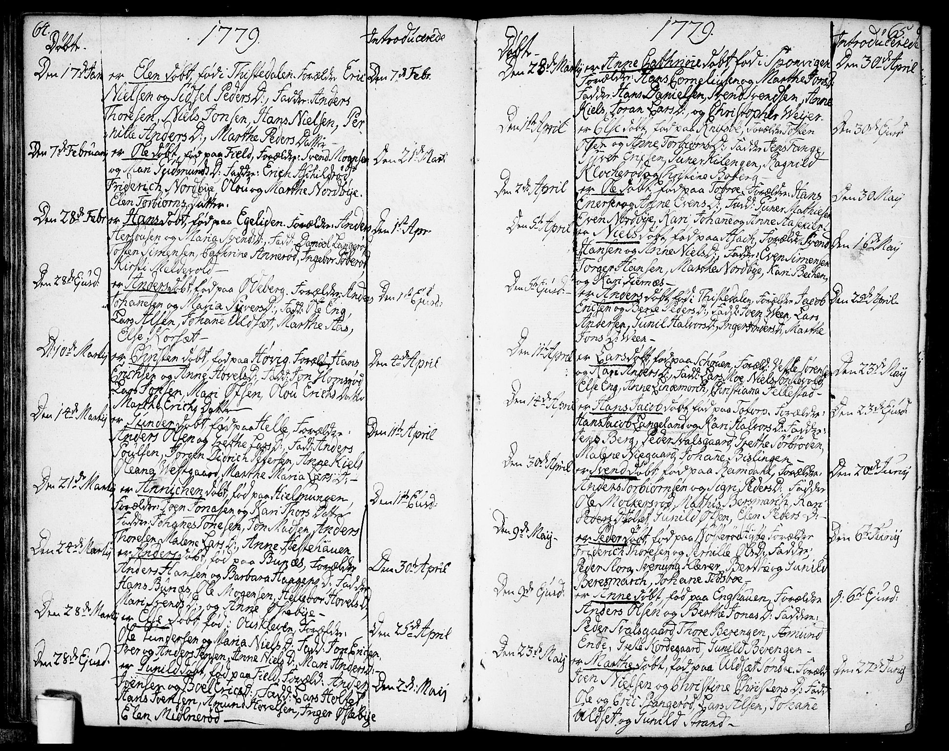 Berg prestekontor Kirkebøker, AV/SAO-A-10902/F/Fa/L0001: Parish register (official) no. I 1, 1770-1814, p. 64-65